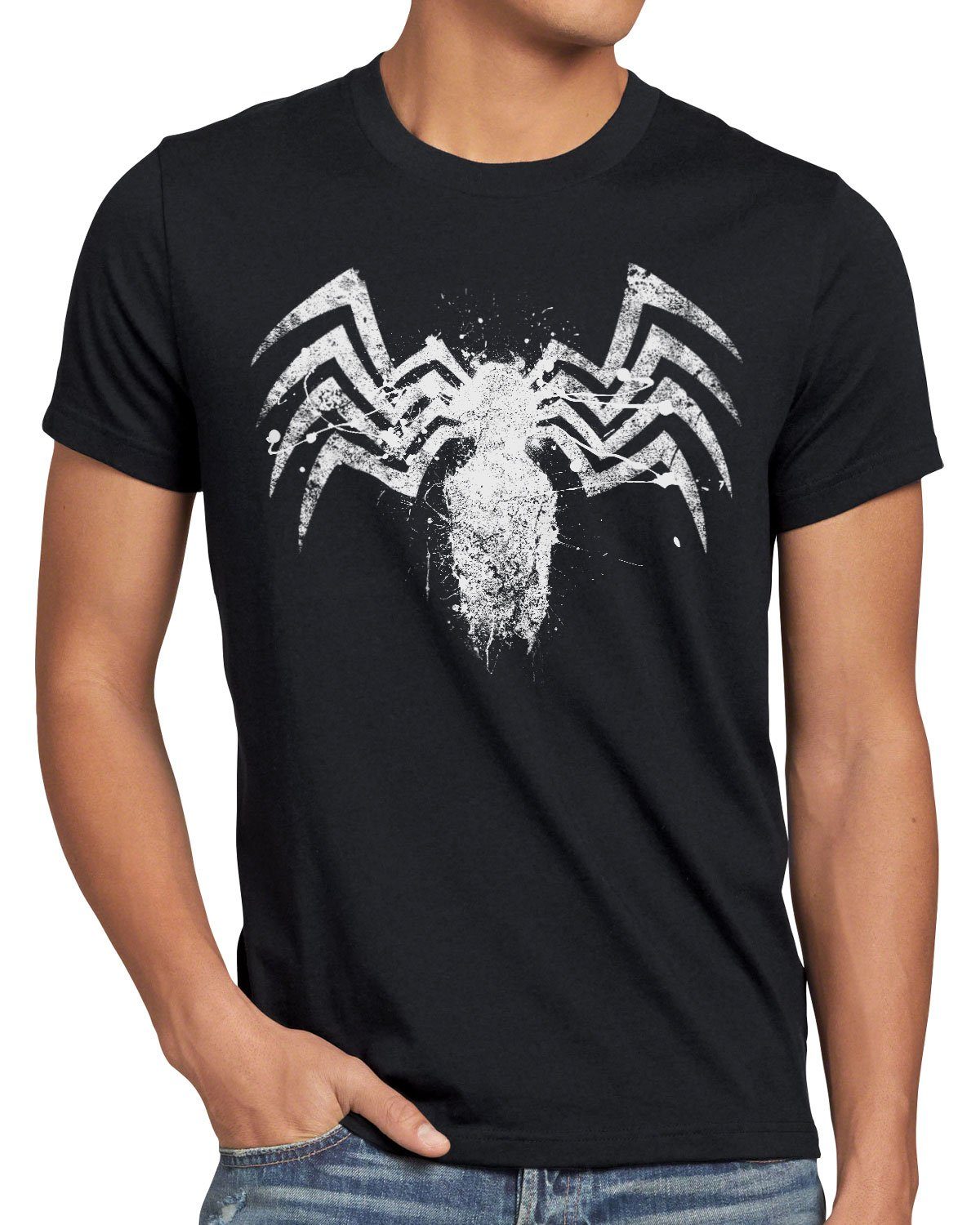 style3 Print-Shirt Herren T-Shirt Infinity Spider amazing comic