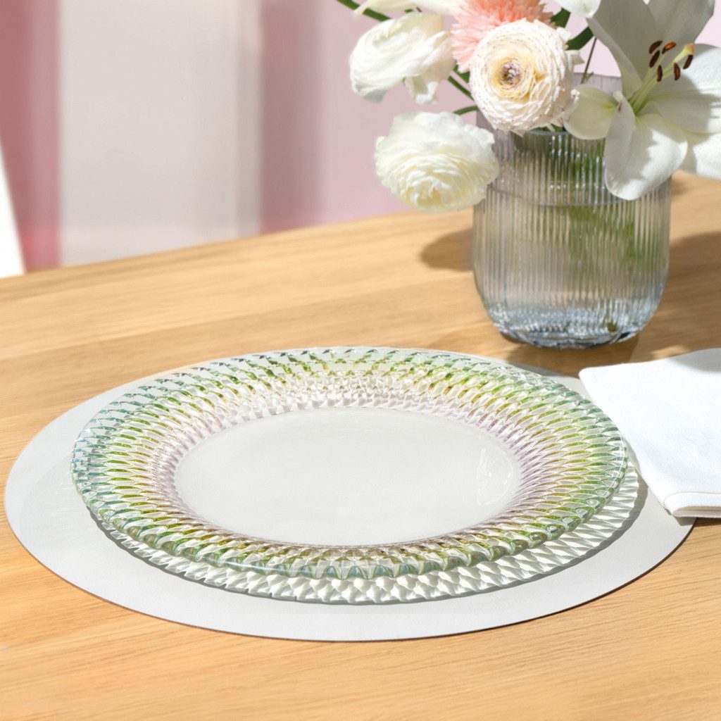 Villeroy & Boch Platzteller Boston Platzteller, 1-tlg., Kristallglas, spülmaschinenfest, Made in Germany