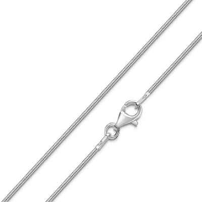 Materia Silberkette Damen Silber Schlangenkette 1mm 40-120cm K33, 925 Sterling Silber