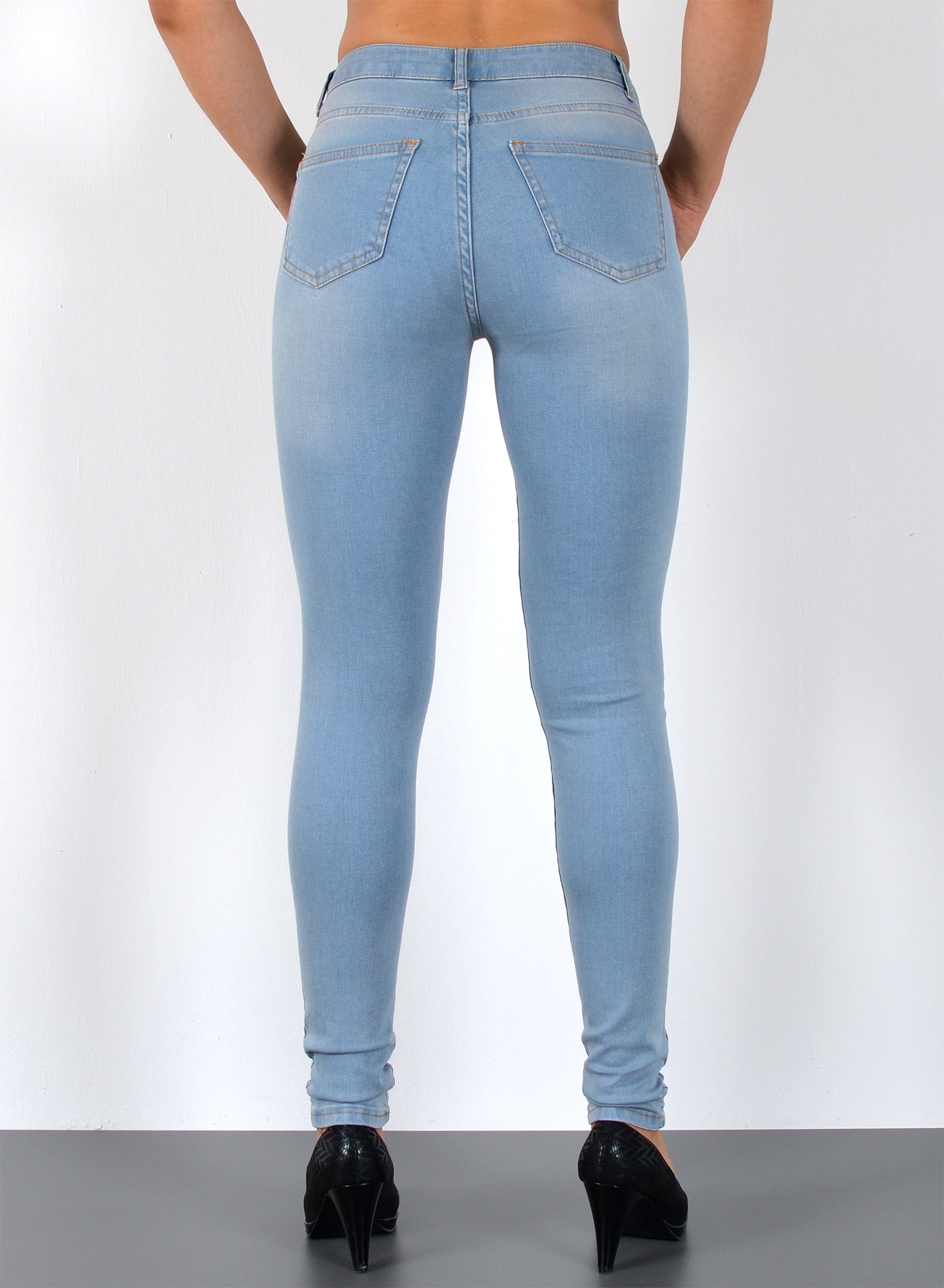 ESRA Skinny-fit-Jeans S800 Damen Jeanshose Skinny Leg High Waist Jeans Stretch