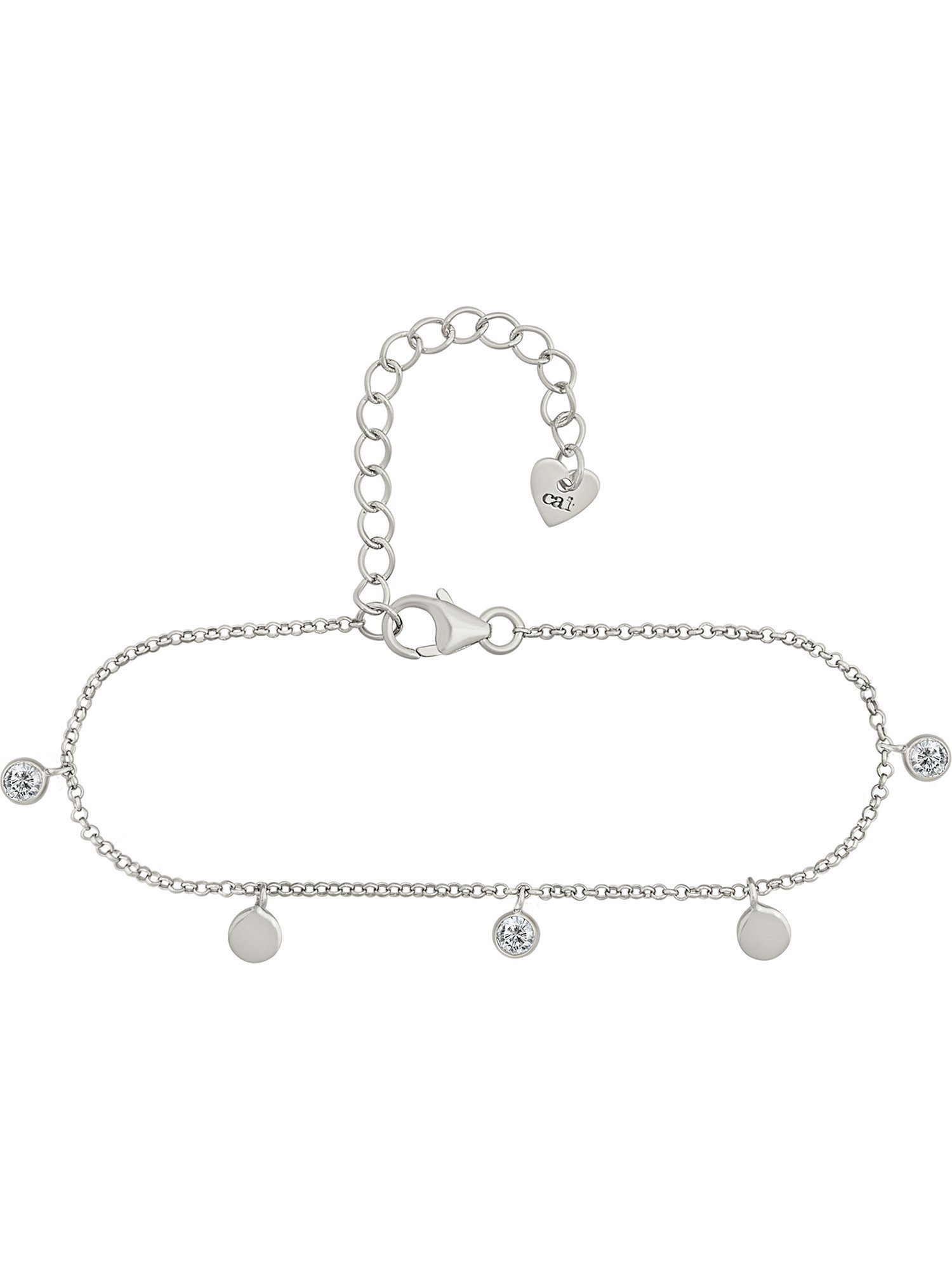 CAÏ Silberarmband Caï Damen-Armband 925er Silber 3 Zirkonia, Modern