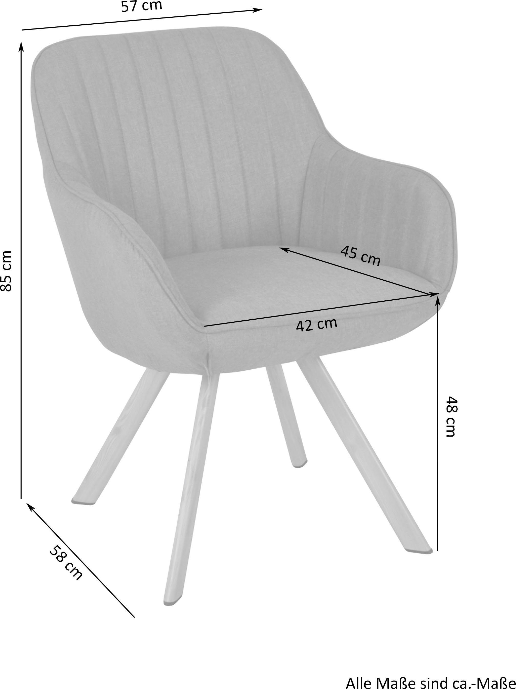 Homexperts Esszimmerstuhl und Carlo St), Drehfunktion 2 mit Bezug (Set, in Webstoff