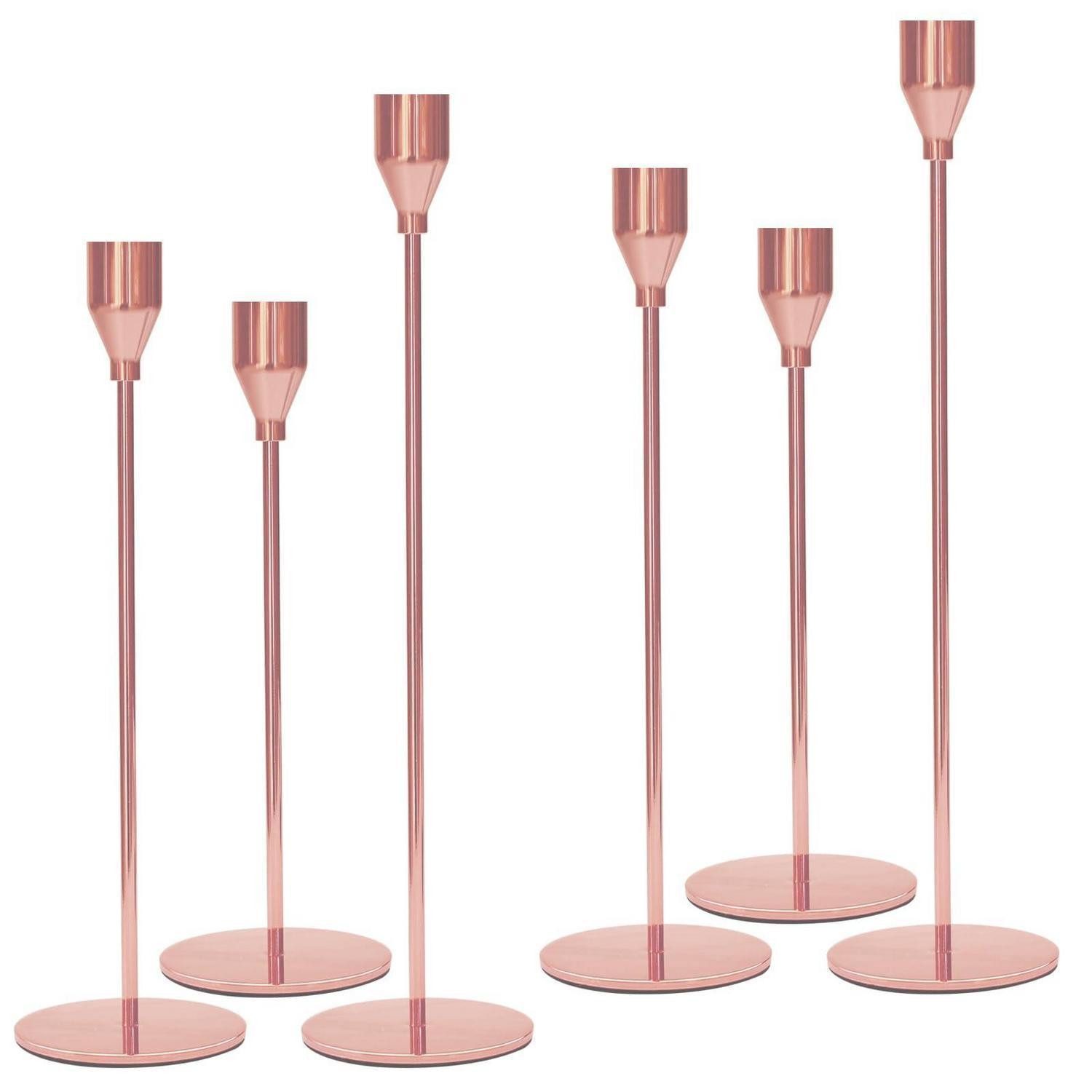 LuxusKollektion Kerzenständer Kerzenständer Set Gold 3 Größen 6tlg (6 St)
