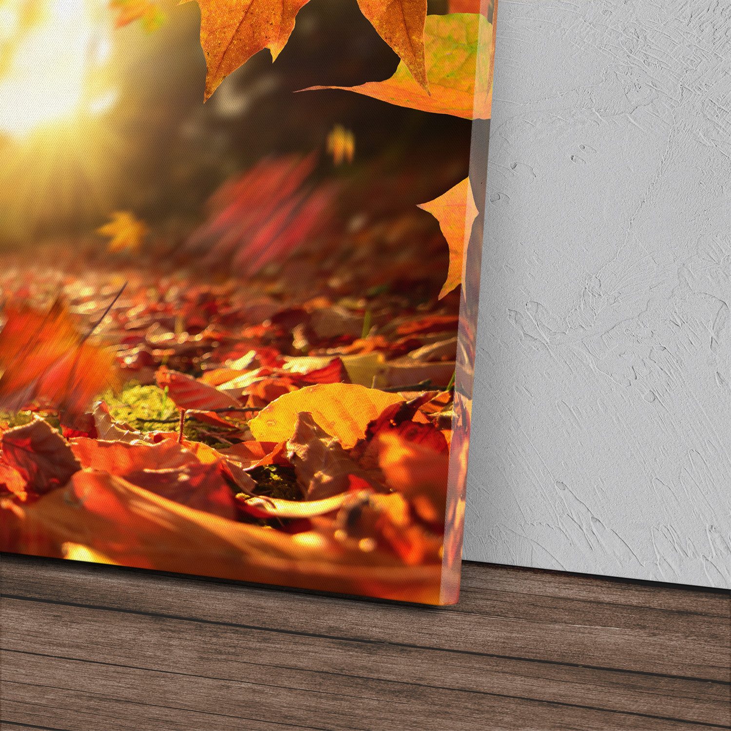 Sinus Art Leinwandbild 120x80cm Wandbild auf Leinwand Herbst Herbstblätter günstig online kaufen