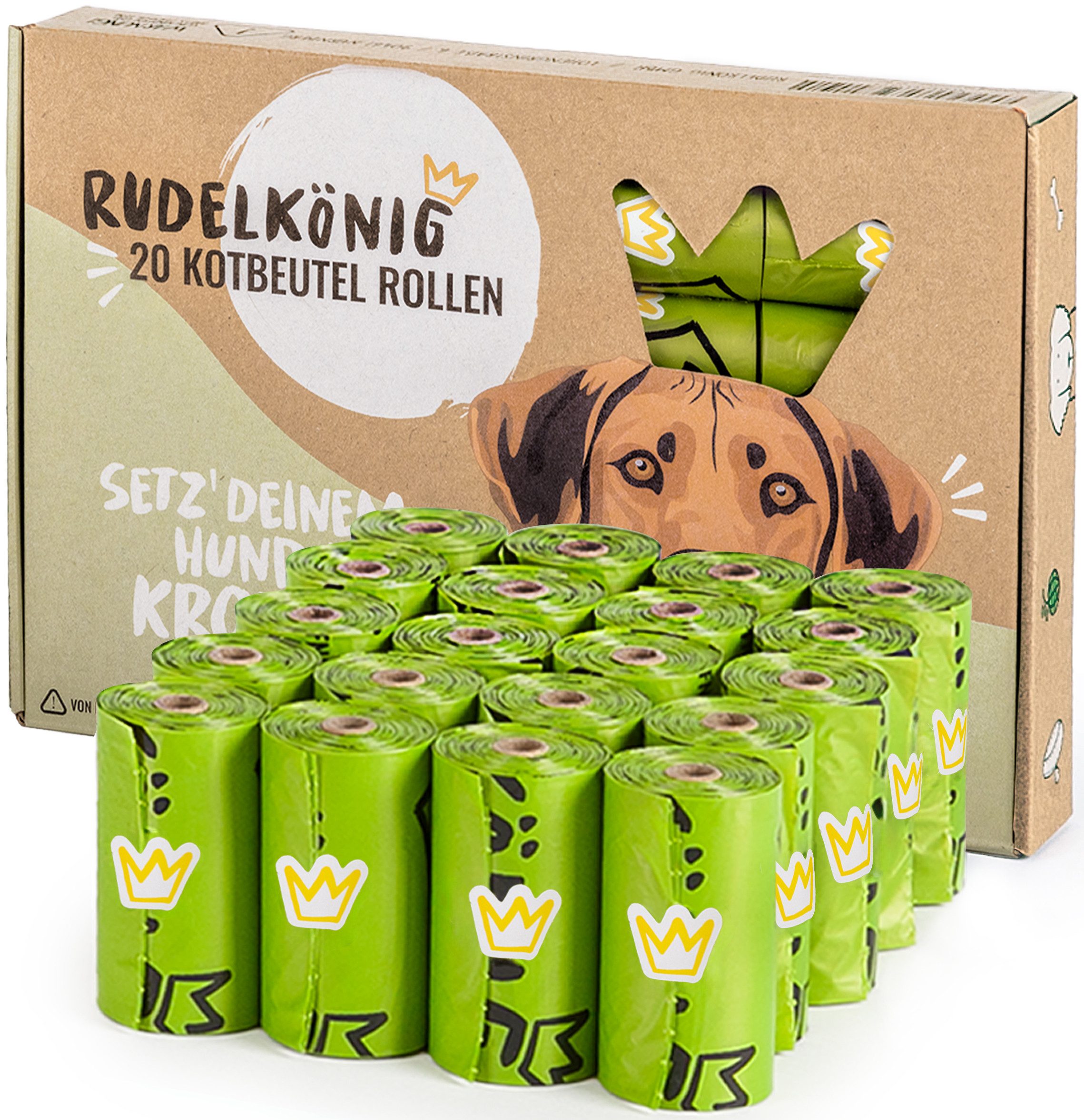 Rudelkönig Для собакkotbeutel 300 Сумка для какашек für Для собак aus recyceltem Kunststoff, Для собакkotbeutel, Extra starke Для собакkotbeutel