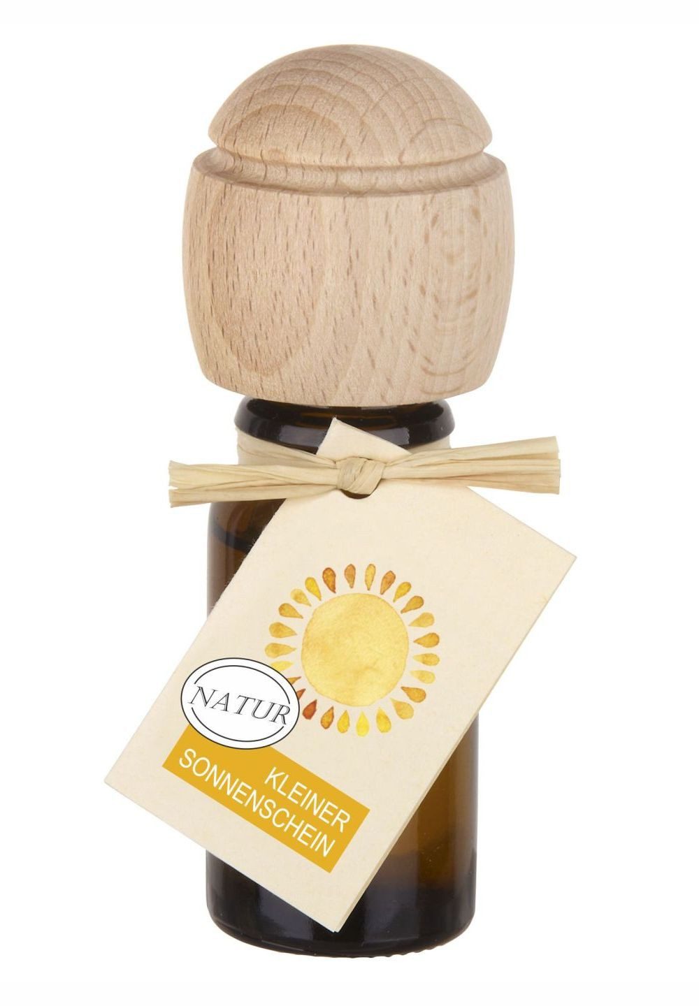 Traumduft-Manufaktur Duftöl Kleiner Sonnenschein (1-St), Piccolino Duftöl Raumduft mit Buchenholzkopf Parfümöl 10 ml