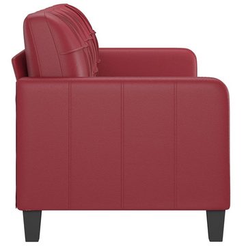 vidaXL Sofa 3-Sitzer-Sofa Couch Weinrot 180 cm Kunstleder