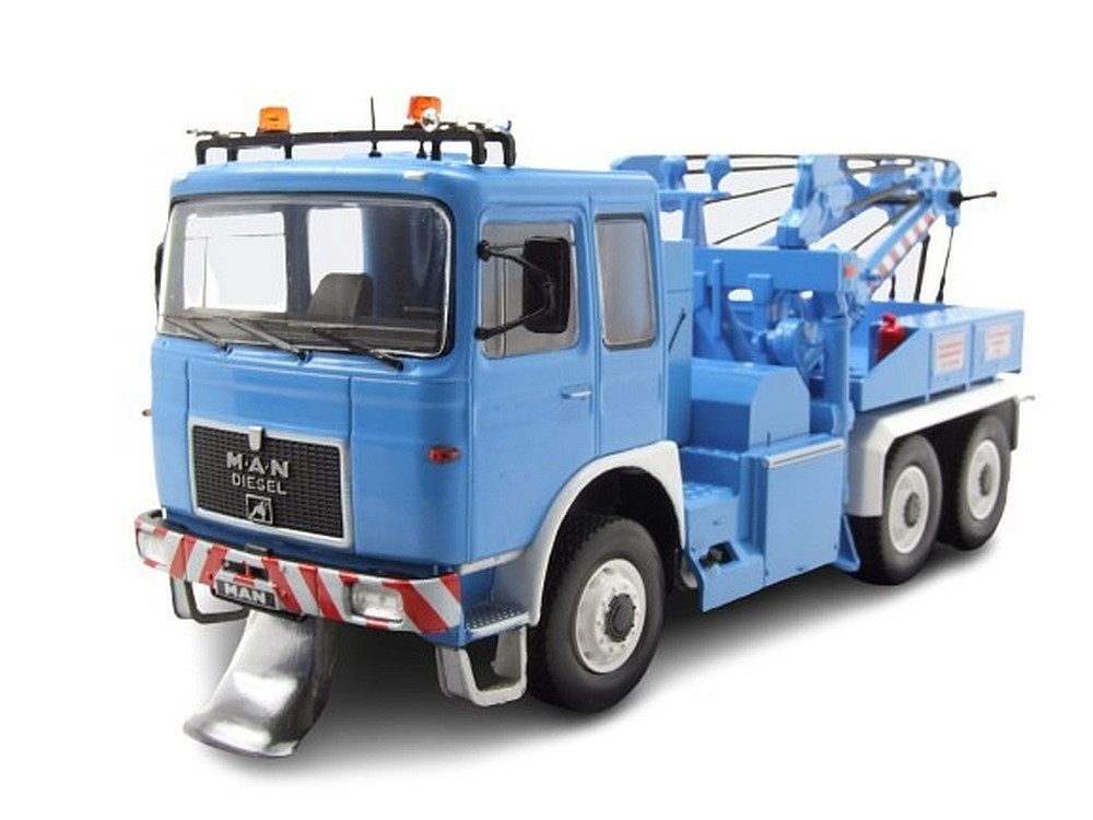ixo Models Modellauto MAN F8 26.281 Abschlepper blau, Maßstab 1:43