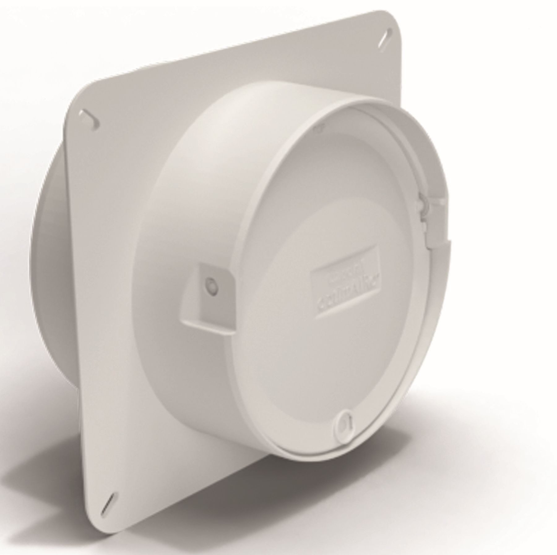 Wallair Montagezubehör Dunstabzugshaube Rundrohr Ø 125mm auf Ø 125mm Maueranschluss-Stutzen mit Rückstauklappe