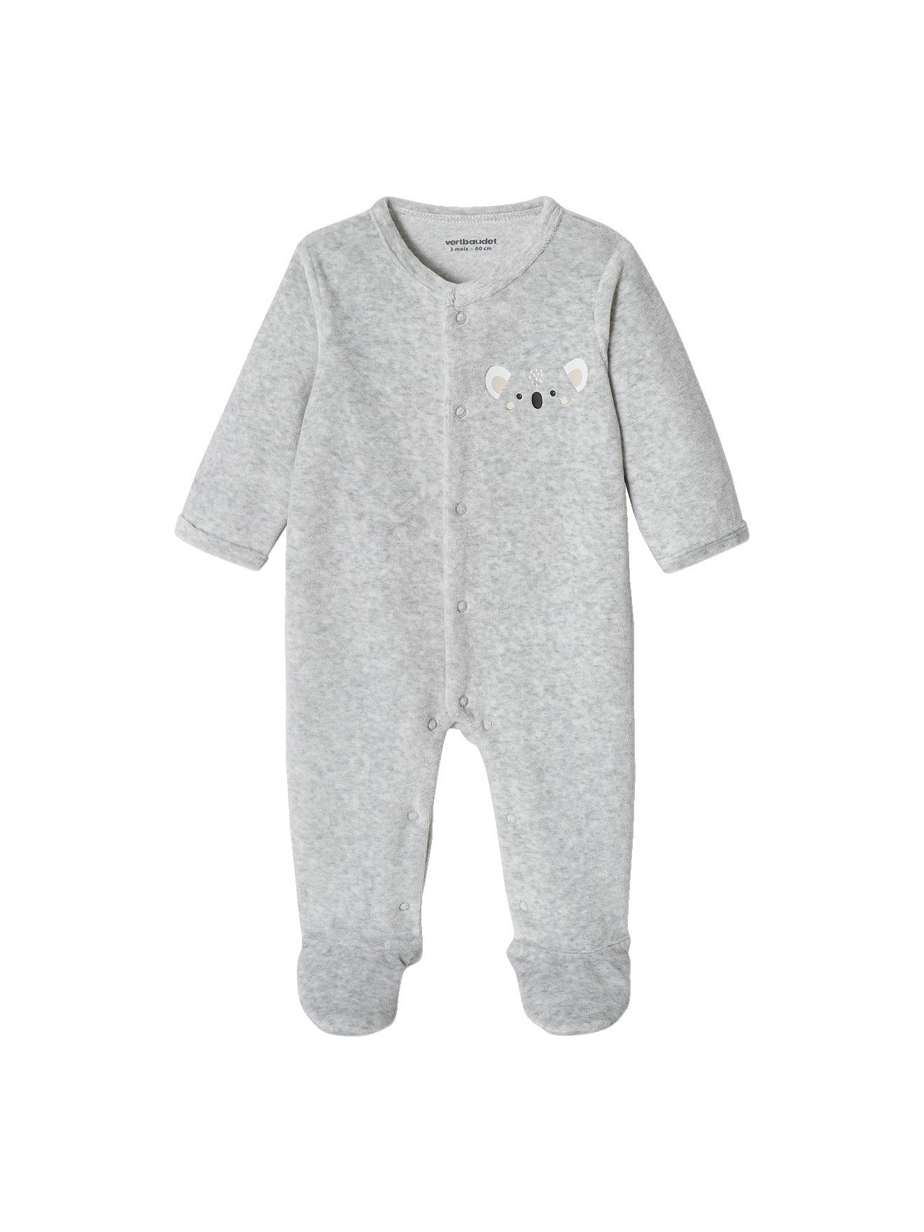 Schlafanzug Baby Samt-Strampler, Koala