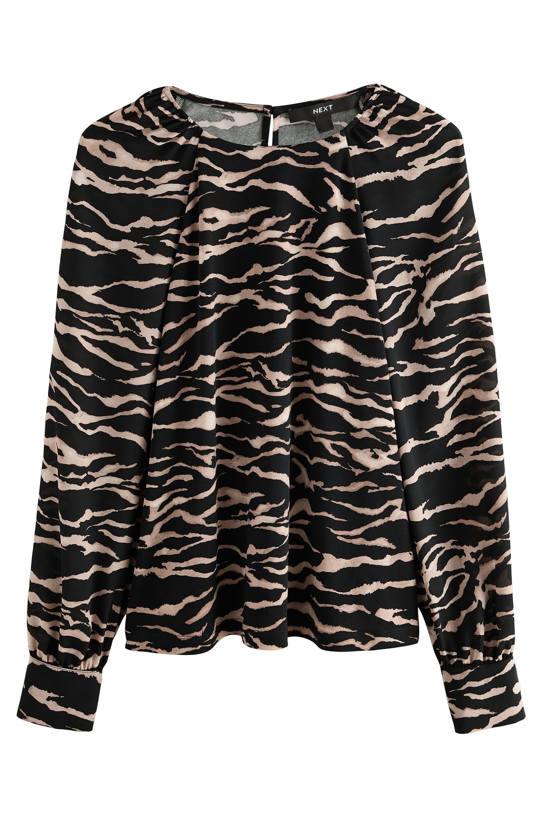 Next Langarmbluse Langärmlige Bluse mit Rundhalsausschnitt (1-tlg) günstig online kaufen