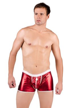 Andalea Boxershorts Wetlook-Boxershorts Weihnachts X-Mas Herrenslip Slip Männer in rot, Made in EU