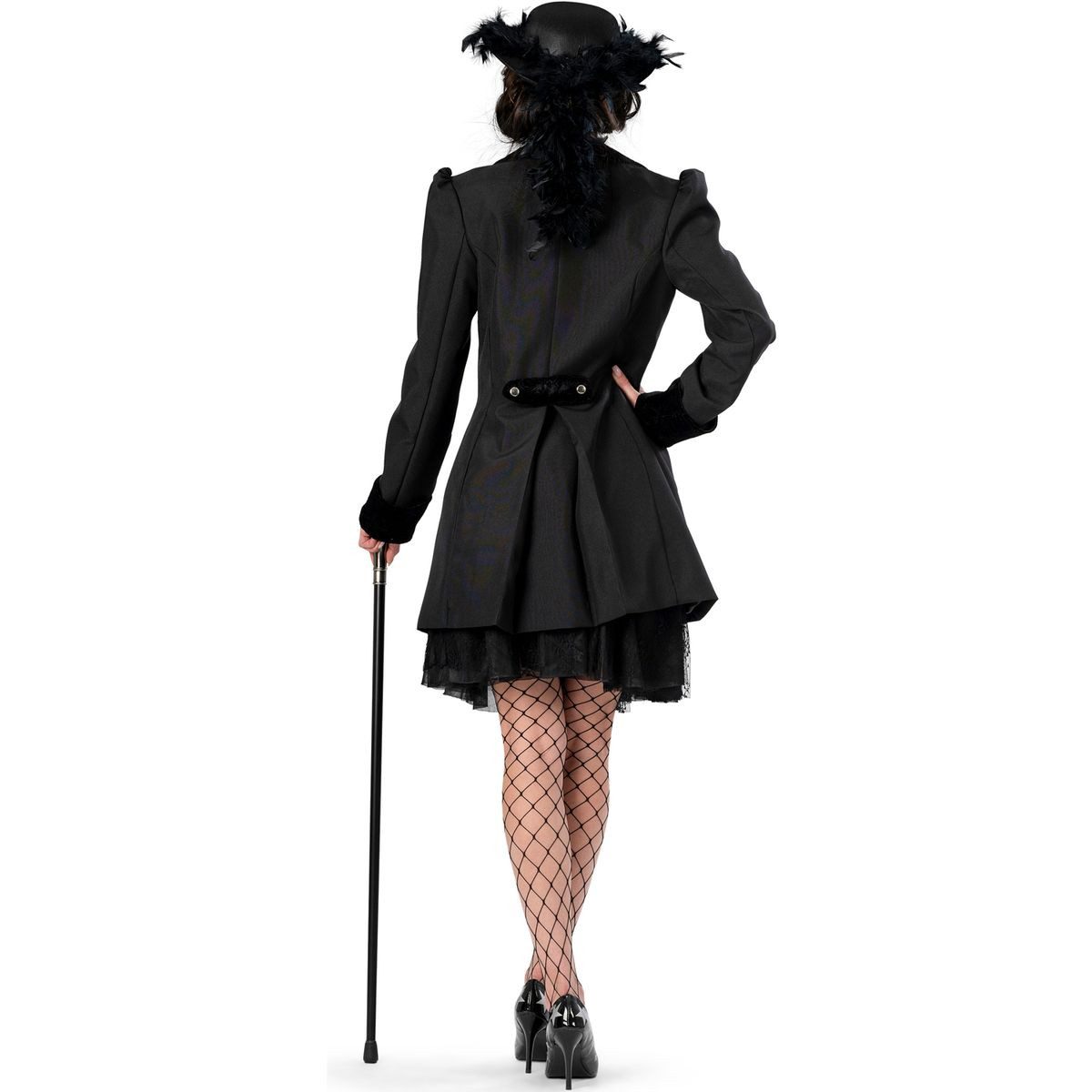 Funny Fashion Kostüm Gothic Jacke Schwarz für Damen Barock