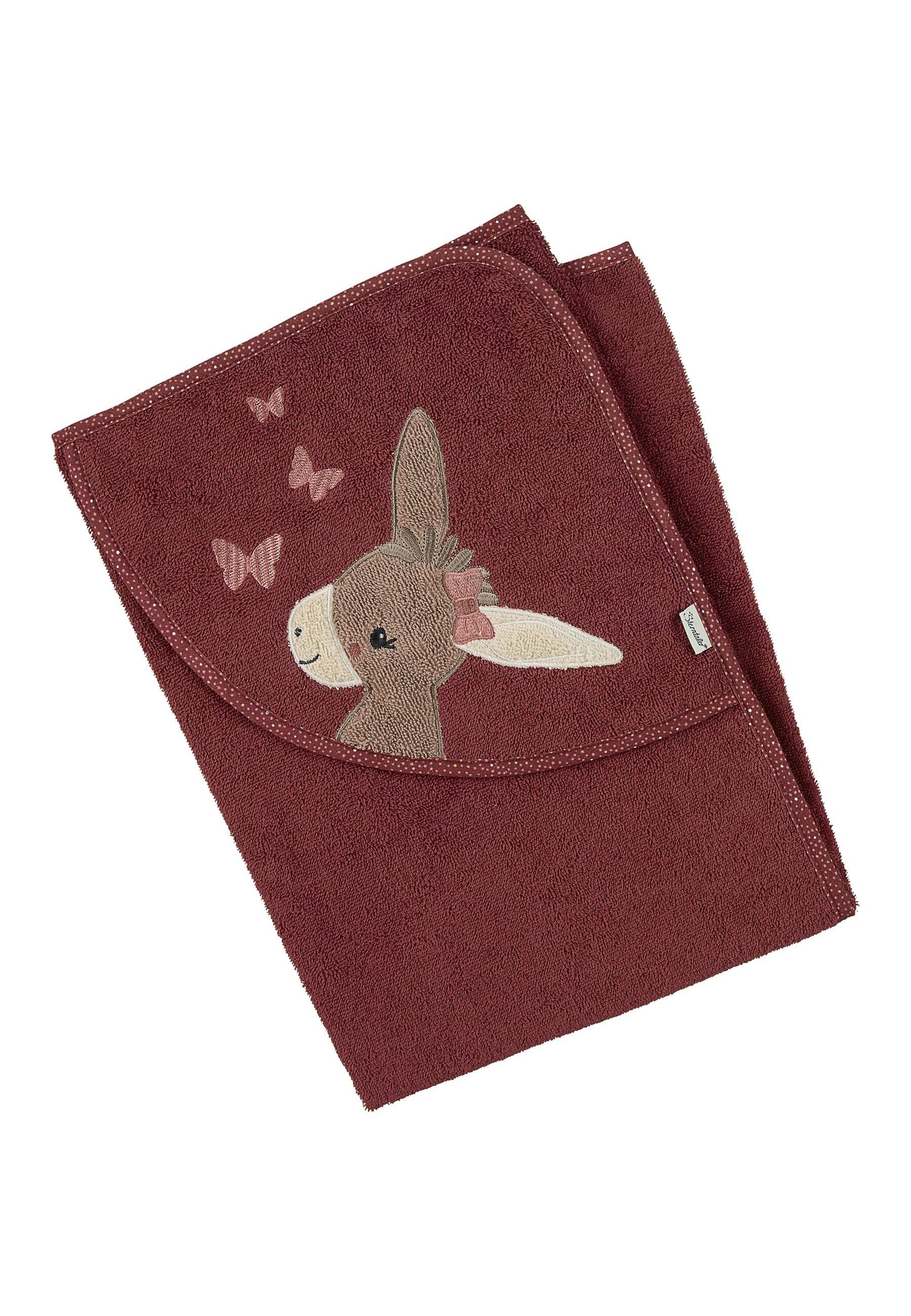 Sterntaler® Badetücher Kapuzenbadetuch 80x80 cm ESEL Emmily, Frottee (1-St), Kapuzen-Badetuch aus Frottee mit Esel Emmily Stickmotiv, 80 x 80 cm