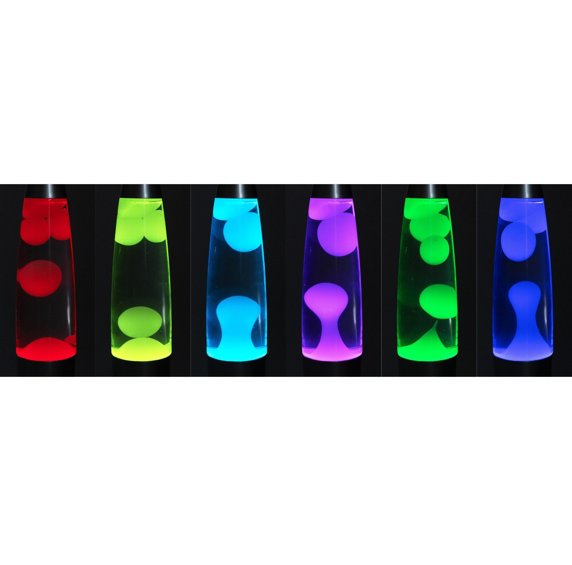ChiliTec Lavalampe Lavalampe "CTL Funky LED" 40cm RGB Wasser & Wachs: Klar, Body: schwarz
