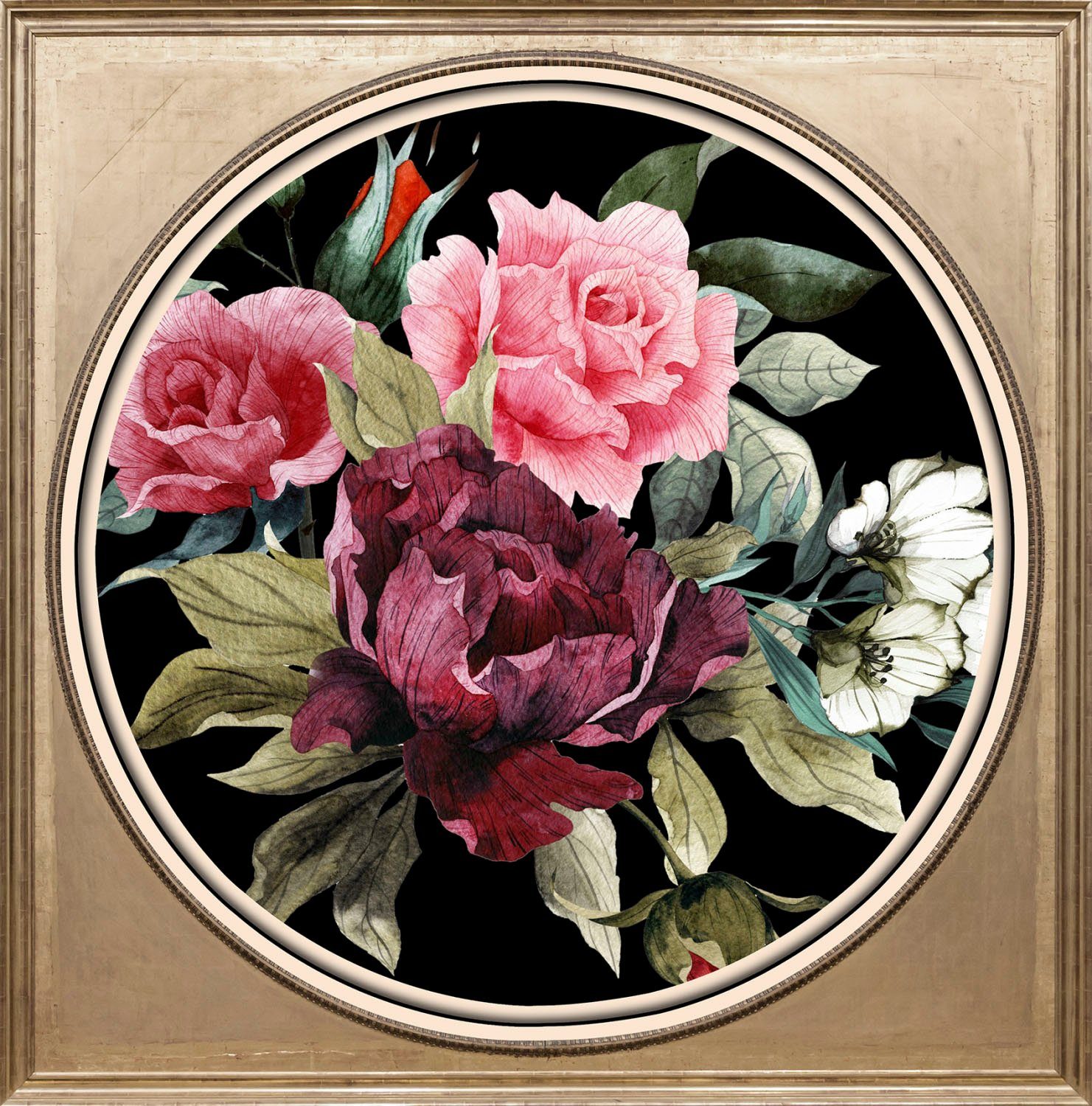 queence Blumen Acrylglasbild