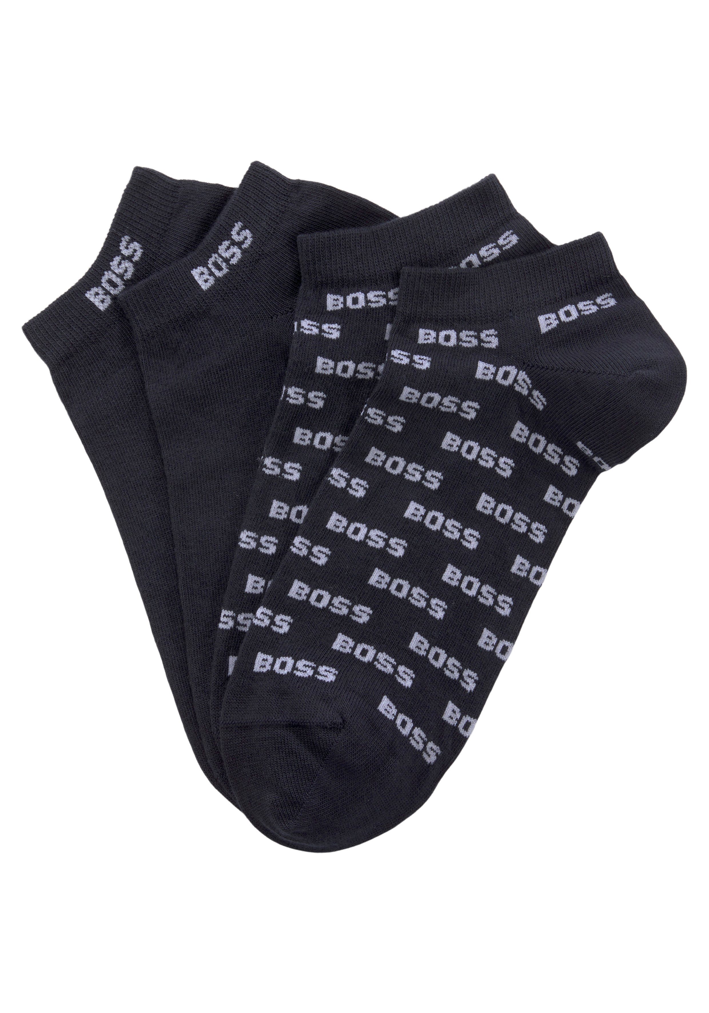 BOSS Socken 2P AS Allover CC (Set, 2-Paar) mit Logodetails dunkelblau