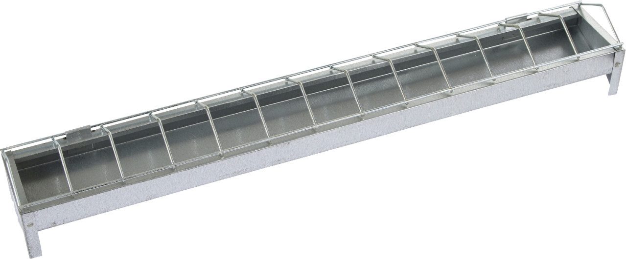 Kerbl Futterbehälter Kerbl Futtertrog für Hühner LxB 50x7 cm, Verzinkt