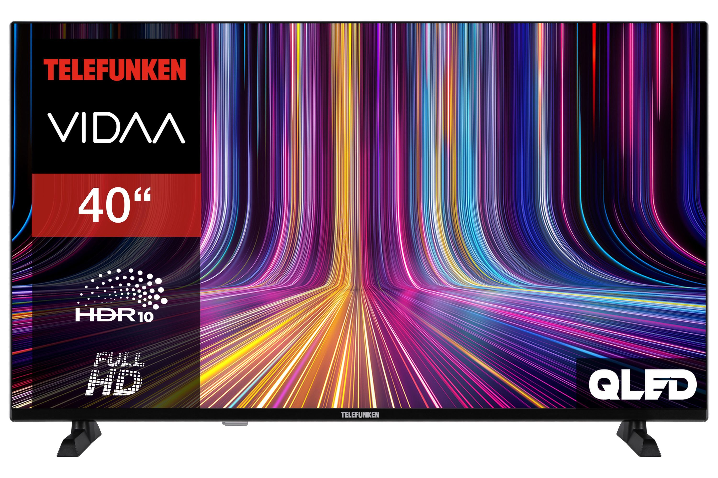 Telefunken QF40VP750S QLED-Fernseher (102 cm/40 Zoll, Full HD, VIDAA Smart TV, VIDAA Smart TV, HDR, Triple-Tuner)