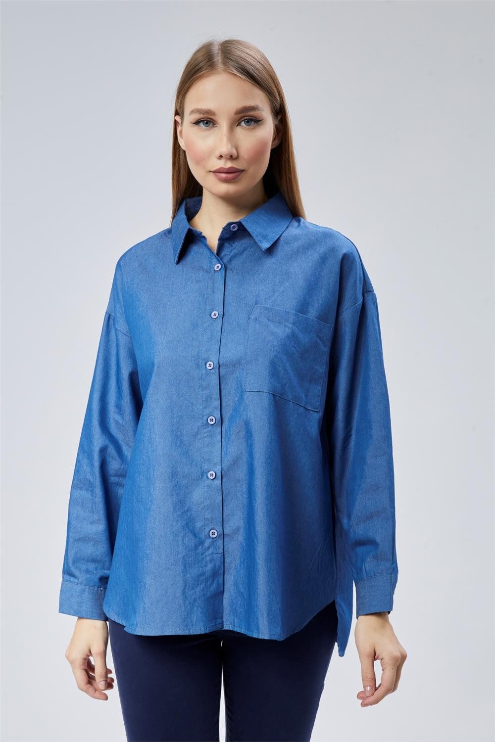 Hemdbluse Übergroßes Hemd
