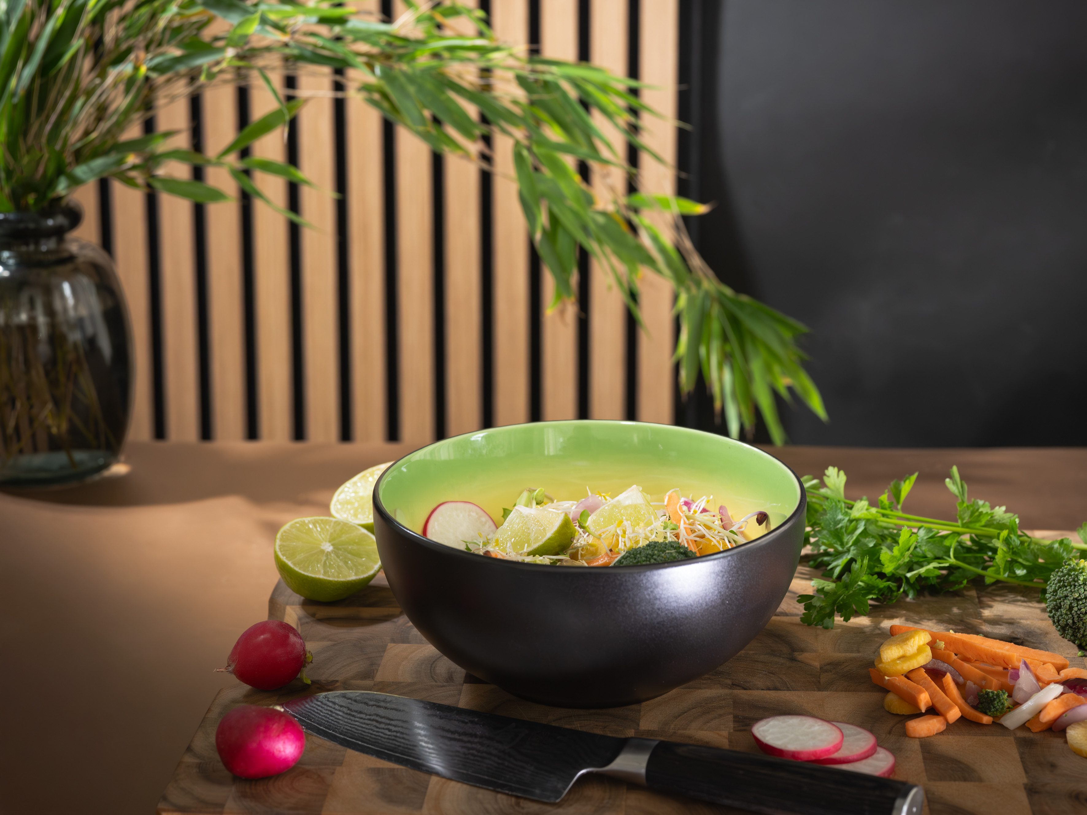 CreaTable Schüssel Hot, Buddha Bowl, 4-tlg., Steinzeug, (Set, 4-tlg), Moderne Coupeform, außergewöhnliches Design