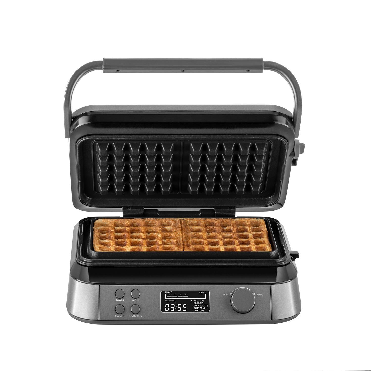 KLAMER Waffeleisen Belgische Waffel, Waffeleisen doppelt mit 7 Stufen und 5 Programmen, …, 1600 W, schnelle Waffeln, gleichmäßige Bräunung, Signalton bei Start/Ende