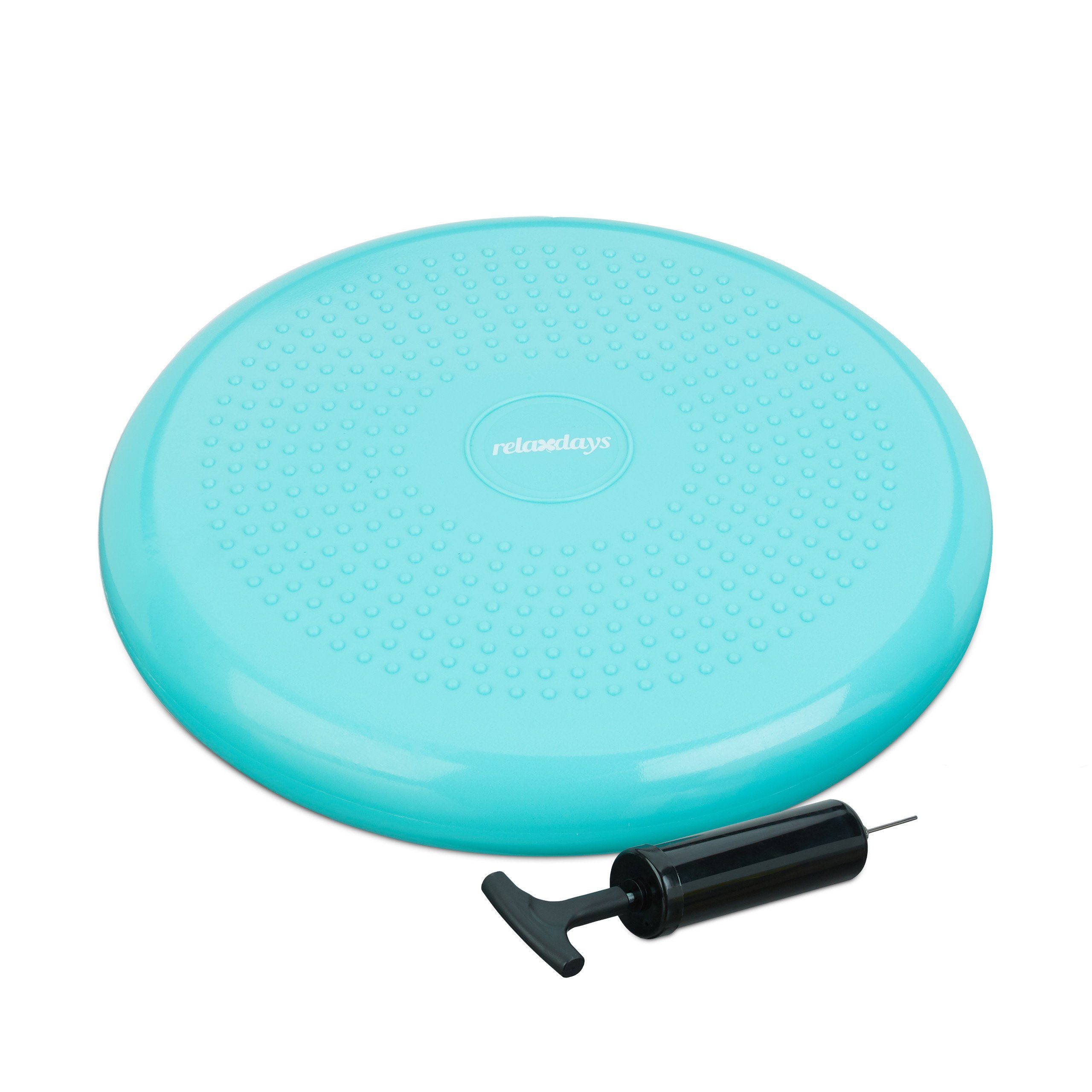 relaxdays Ballsitzkissen 3 x Balance Kissen mint mit Luftpumpe