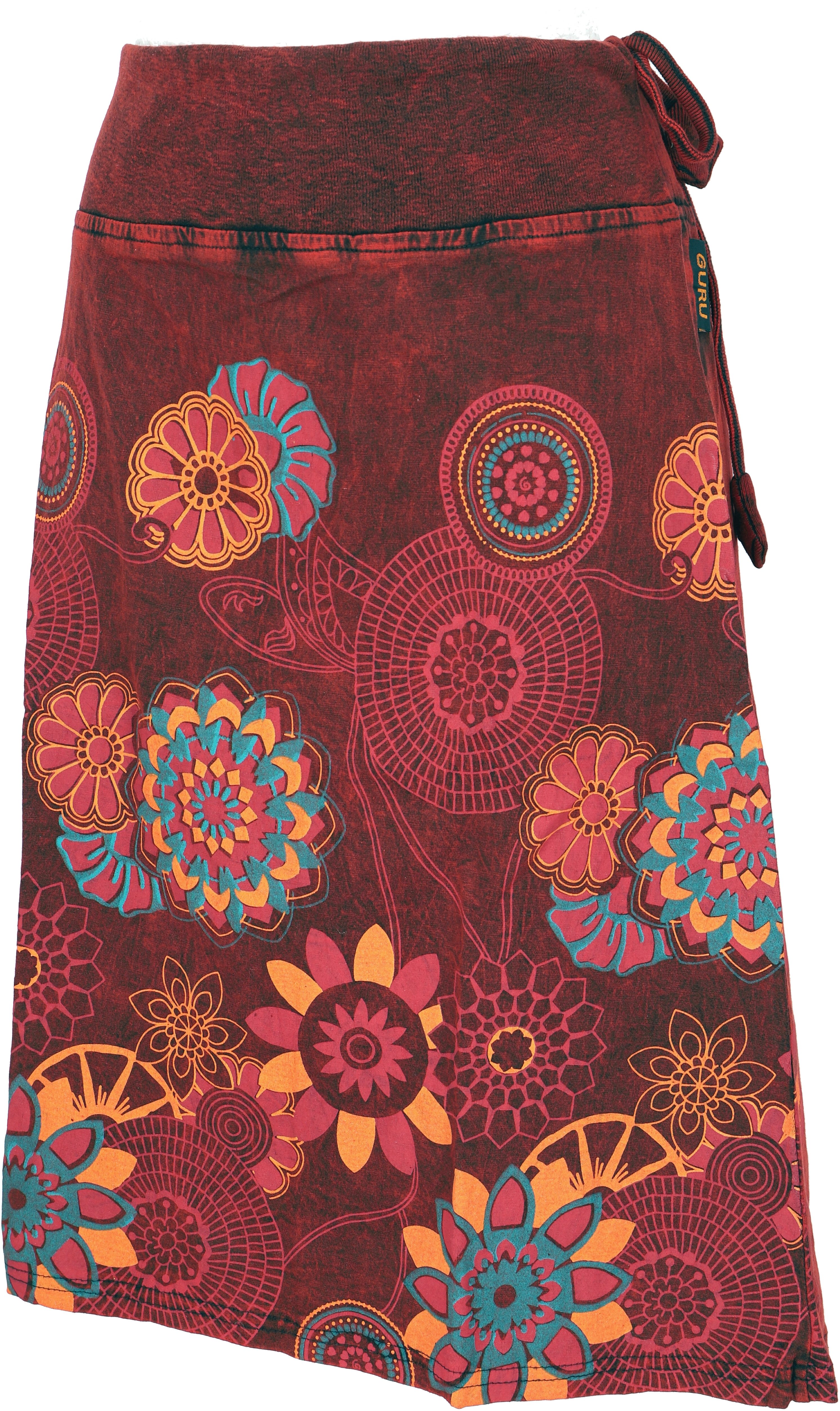 Guru-Shop Minirock Knielanger Rock Boho chic, farbenfroher Retro.. alternat günstig online kaufen