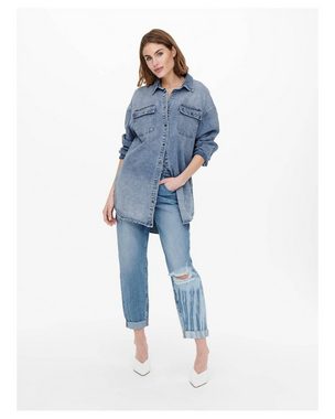ONLY Klassische Bluse Damen Jeansbluse ONLKASIA Oversized (1-tlg)