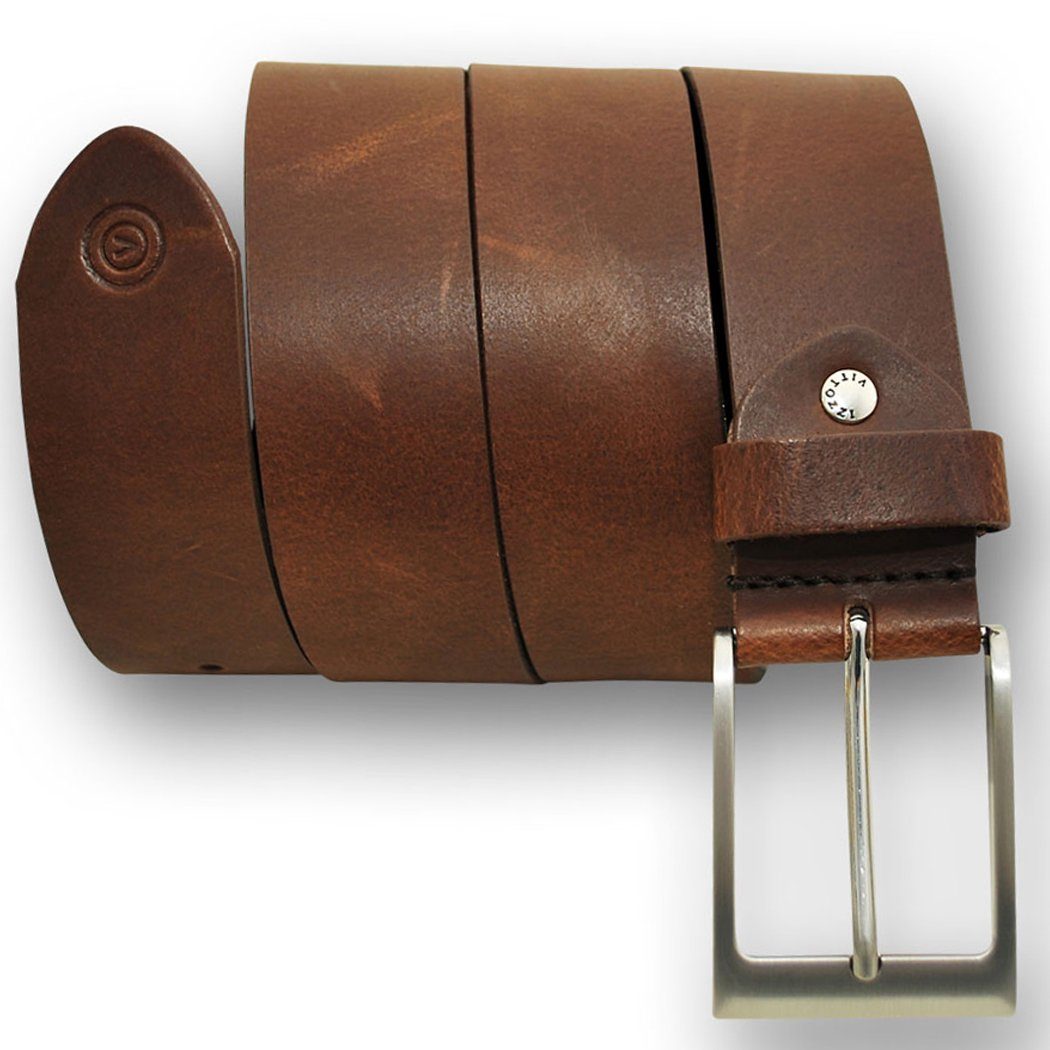 VITTOZZI Ledergürtel Gürtel, Morbido 4cm