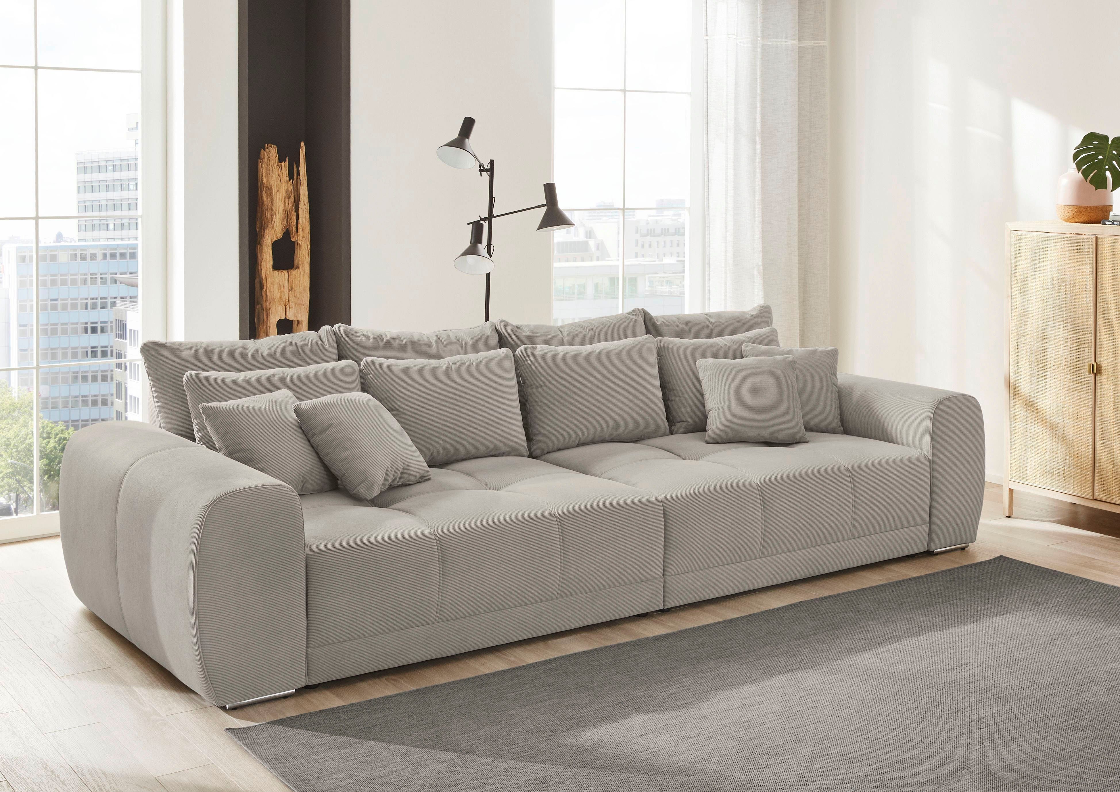 Jockenhöfer Gruppe Big-Sofa Moldau XXL, B: 306 cm, Mega-Sofa, mit 4 Zierkis günstig online kaufen