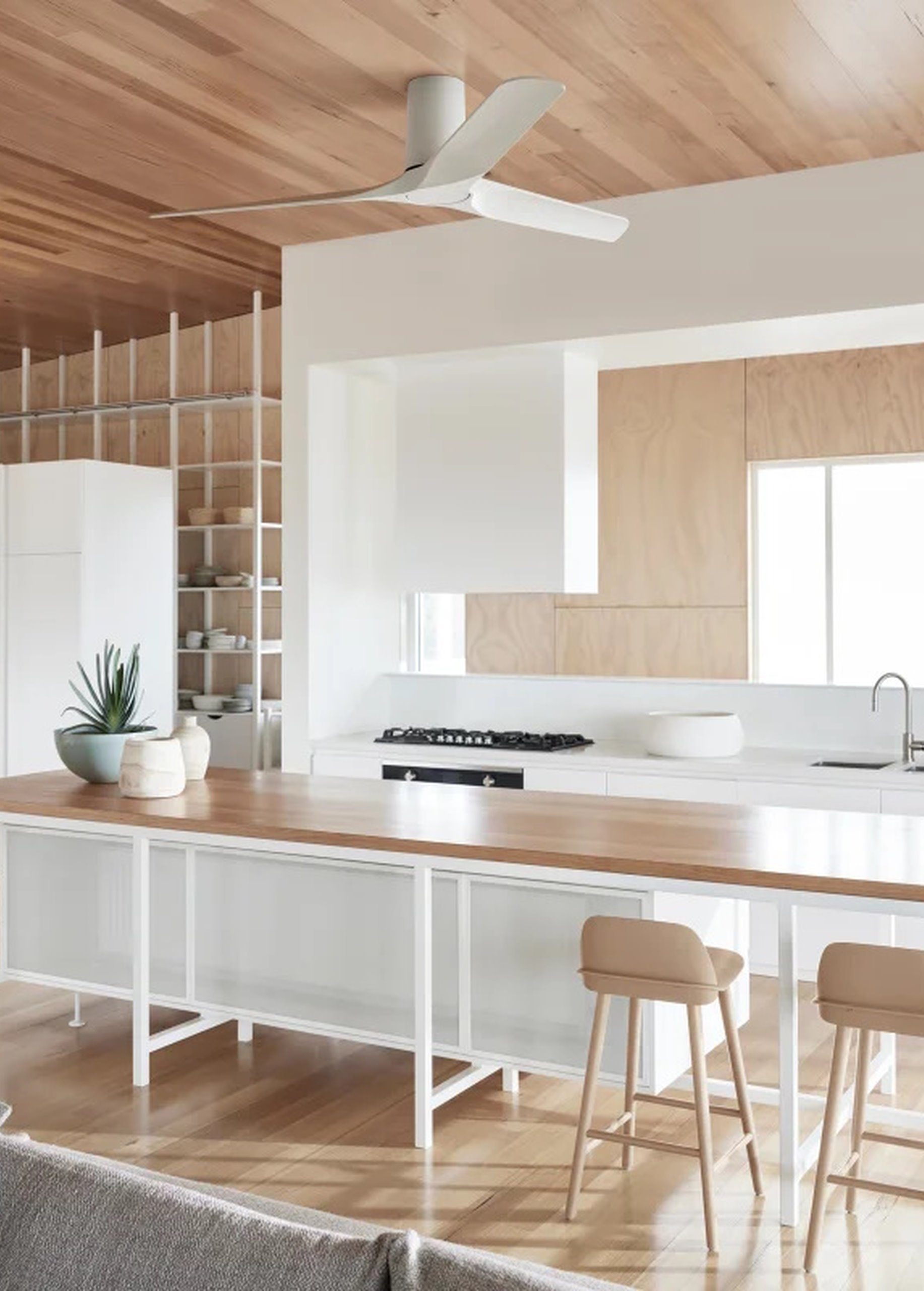 Lucci air Deckenventilator Energiespar Deckenventilator Londo Weiß, Timer