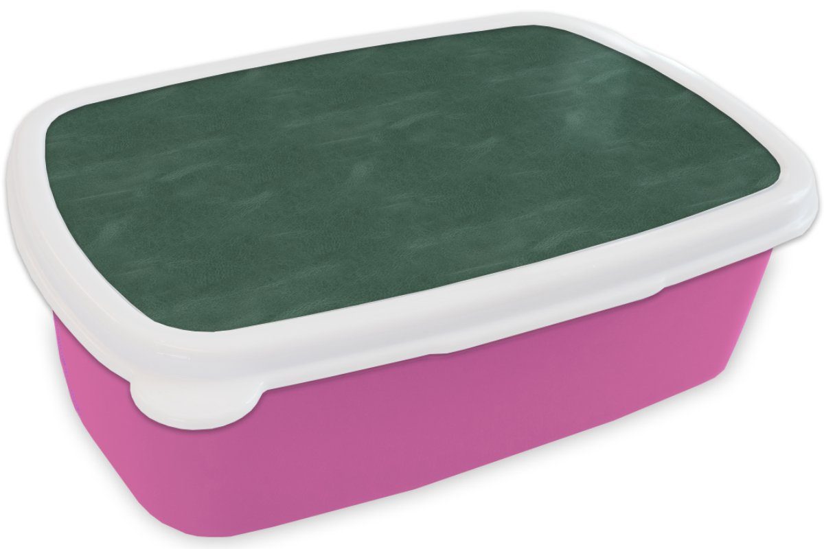 MuchoWow Lunchbox Leder - rosa Mädchen, - Kunststoff, (2-tlg), Snackbox, für Kinder, Brotdose Brotbox Textur Kunststoff Erwachsene, Tiere