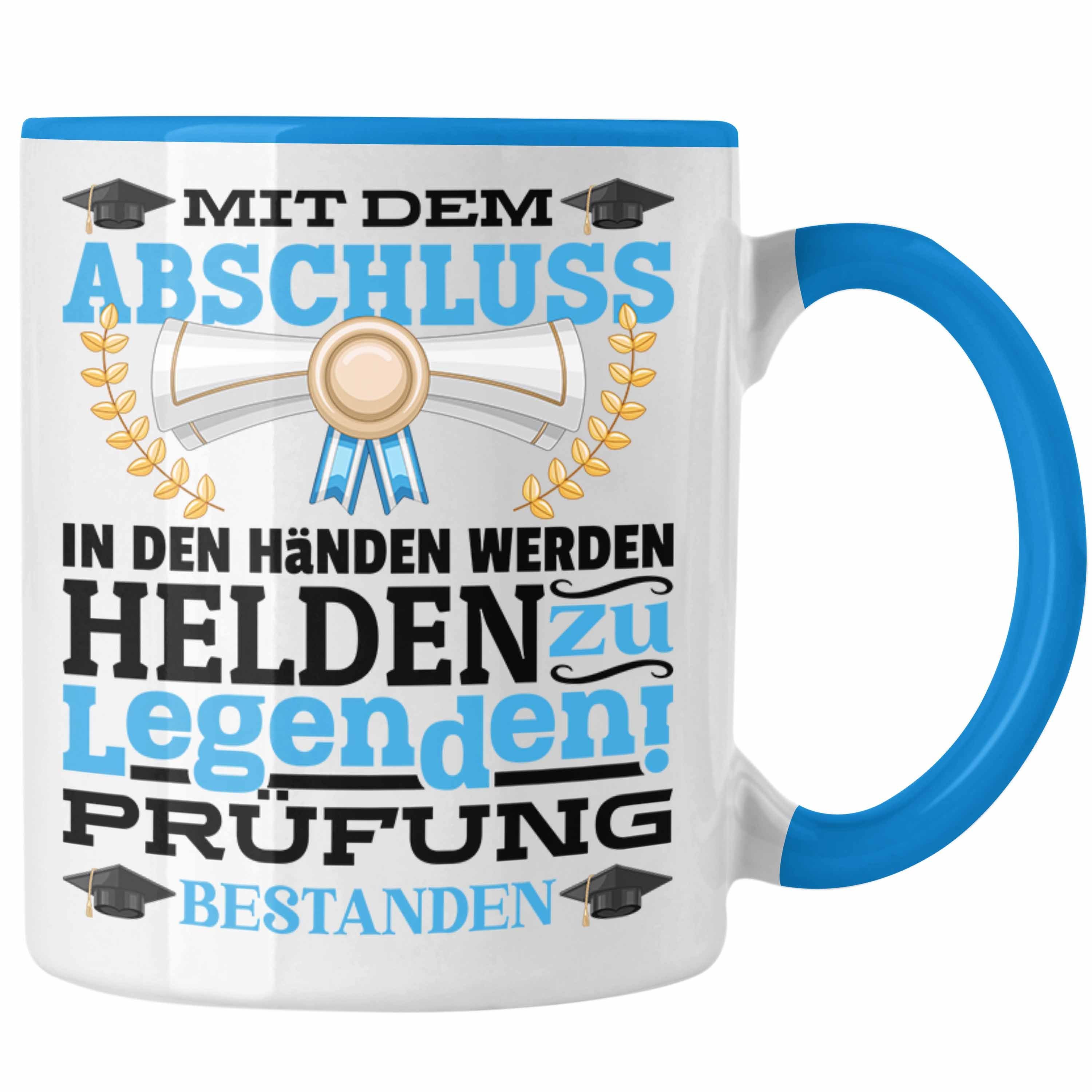 Geschenk Prüfung Prüfung Tasse Geschenkidee Absch Bestanden Tasse Trendation Bestandene Blau