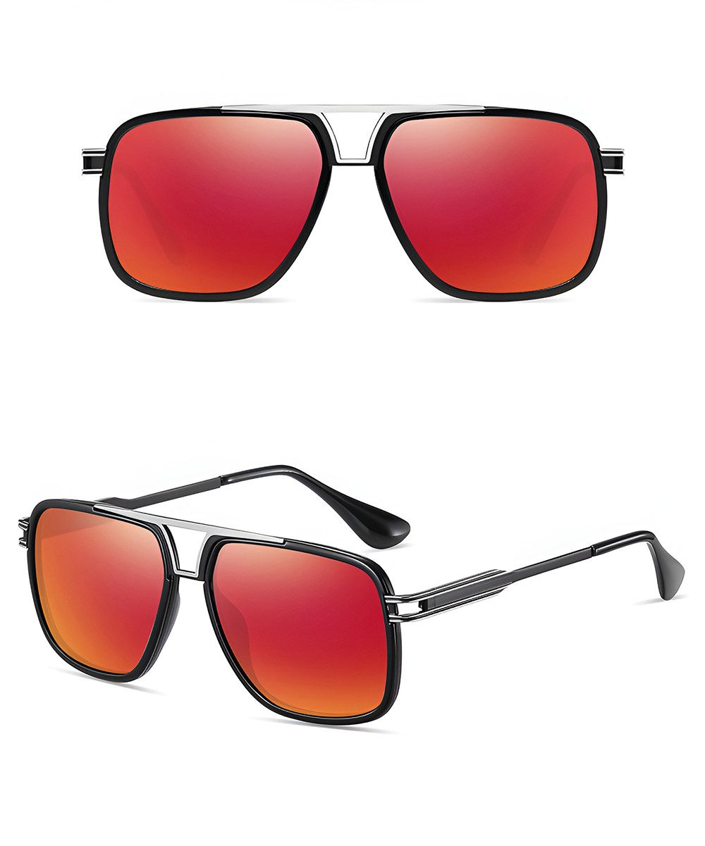 PACIEA Sonnenbrille Herren UV Schutz Doppelbalkenrahmen Oversized Metall Ou günstig online kaufen