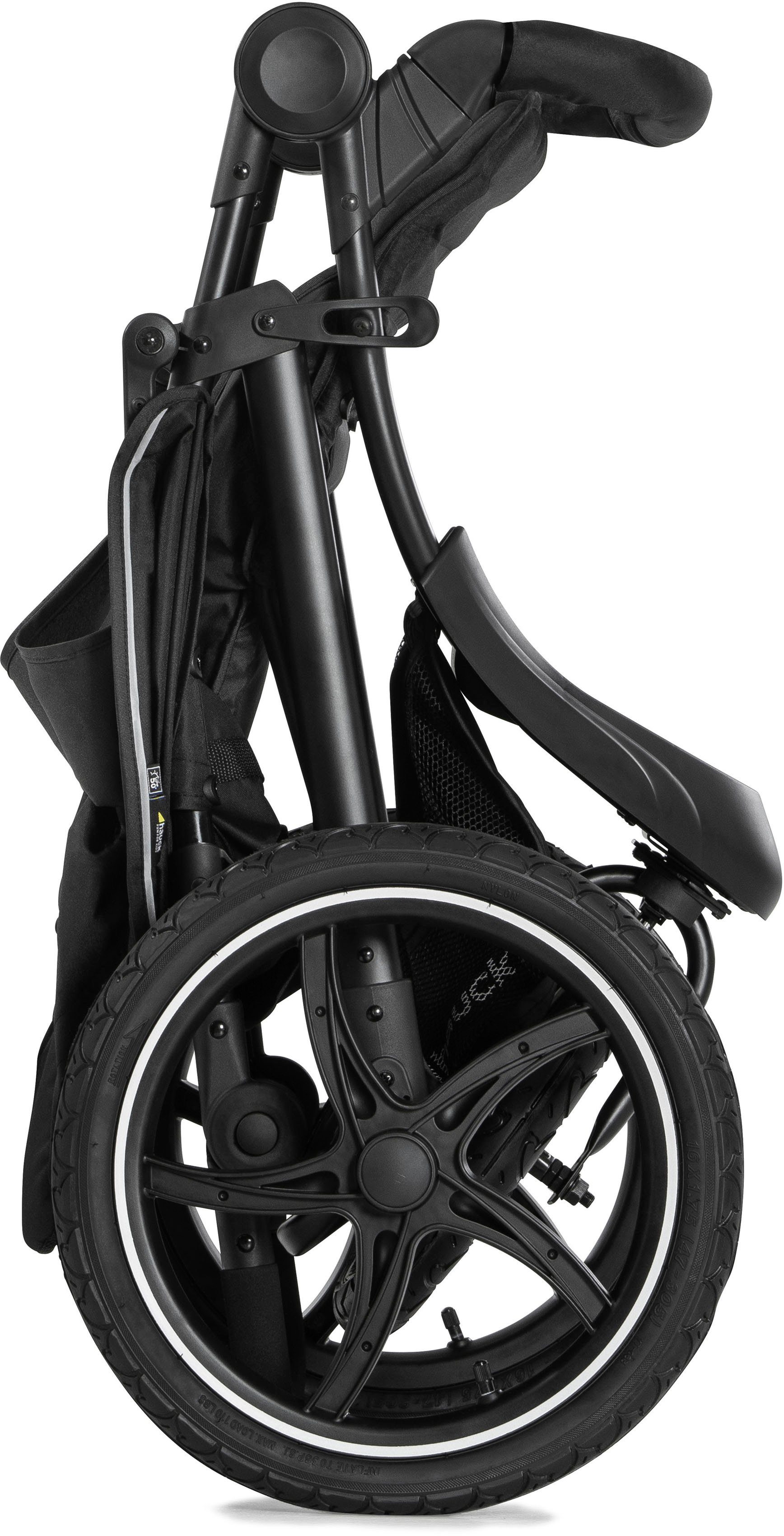 Hauck Dreirad-Kinderwagen Runner 2, black, Kinderwagen, Jogger mit schwenk- und feststellbarem Vorderrad