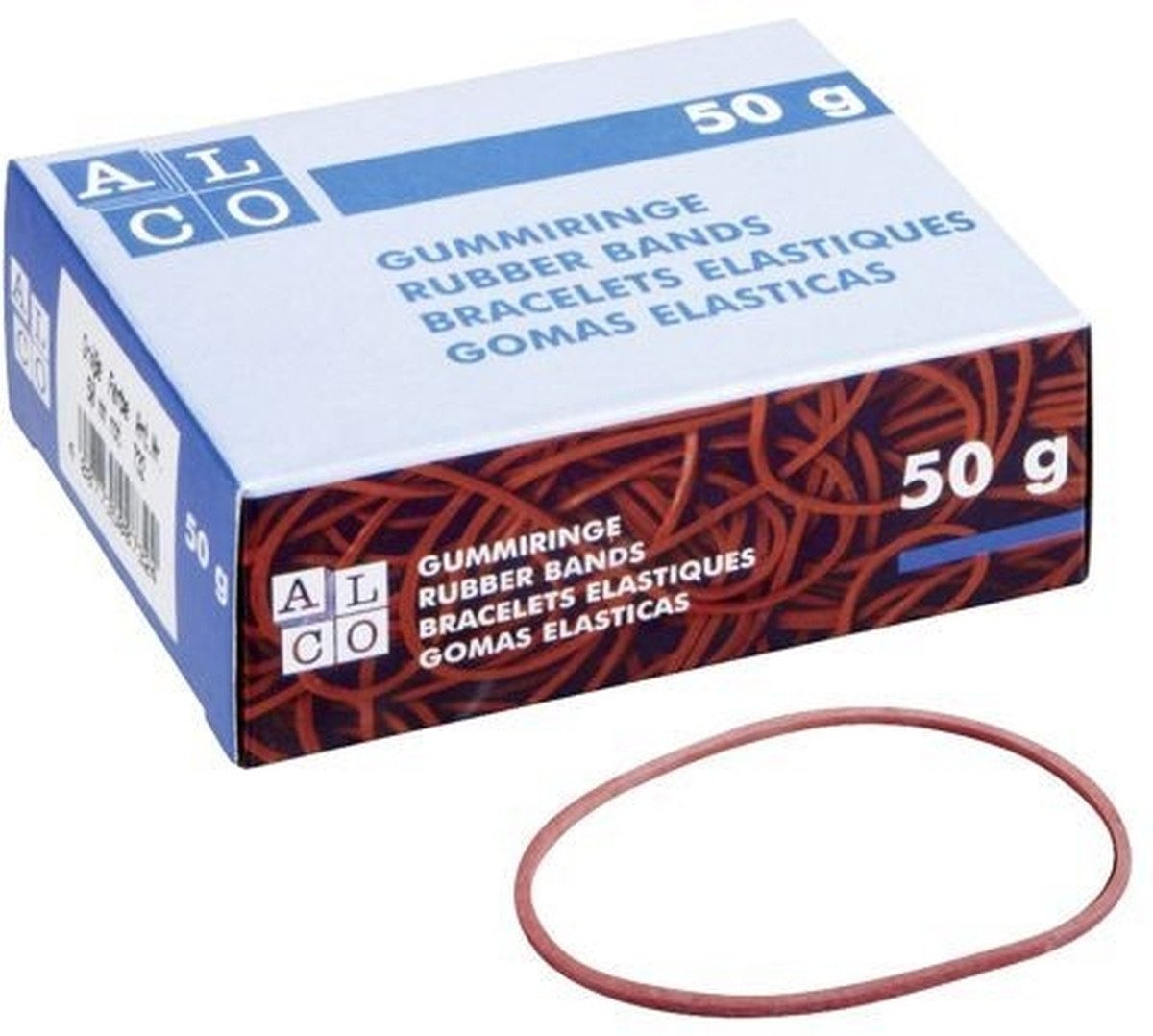 ALCO Gummibänder Gummiring Naturkautschuk 85mm sortiert 50g