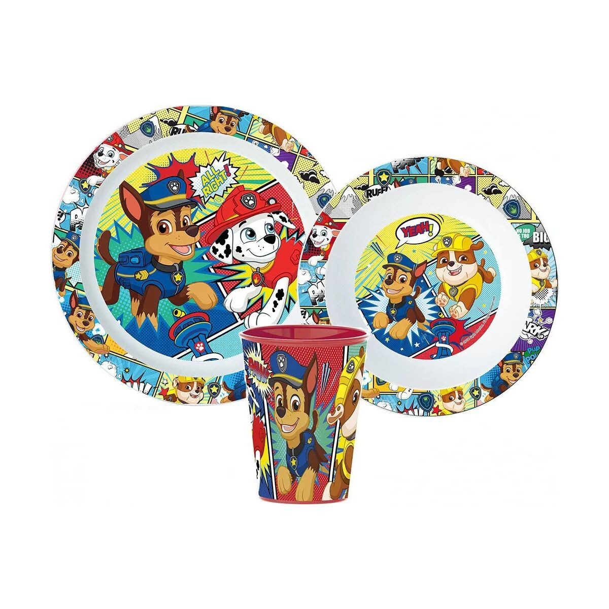 PAW PATROL Kindergeschirr-Set Paw Patrol Comic Geschirrset, -Set