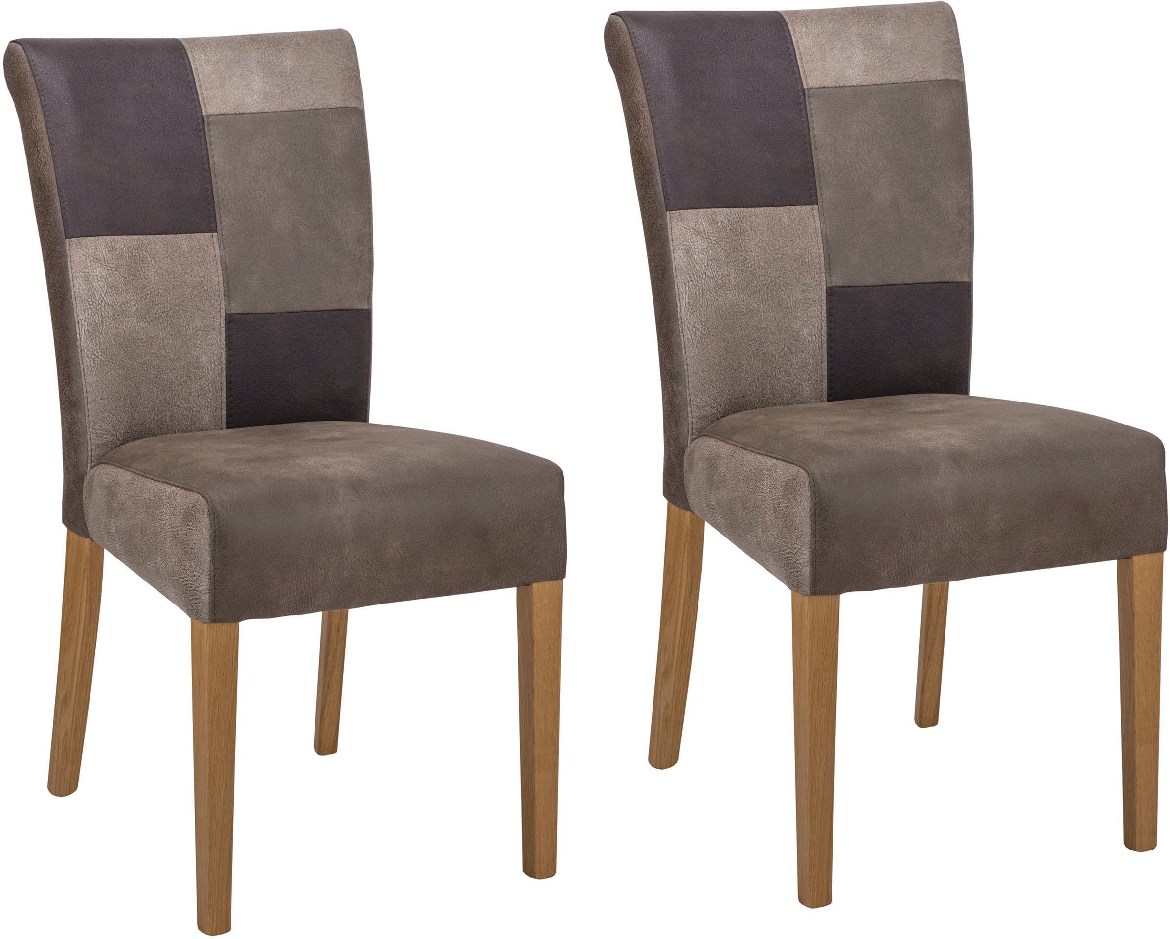 Home affaire Esszimmerstuhl Queen (Set, 2 St), Beingestell aus Massivholz, günstig online kaufen