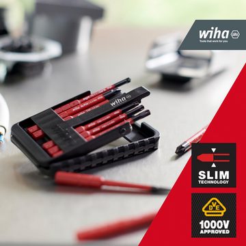 Wiha Bit-Set slimBit electric (43159) - 7 tlg., Schlitz, Phillips, flexibel, kompakt, mobil, VDE