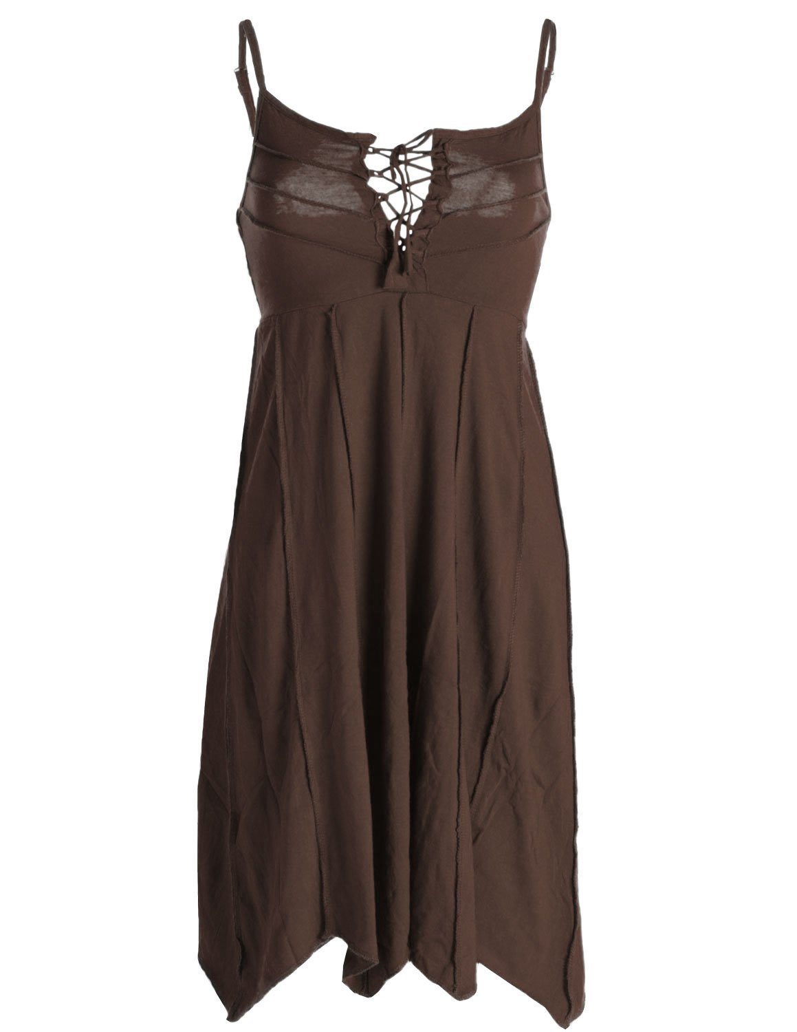 Vishes Sommerkleid Leichtes Sommerkleid mit verstellbaren Trägern Tunika, Boho, Goa Hippie Style