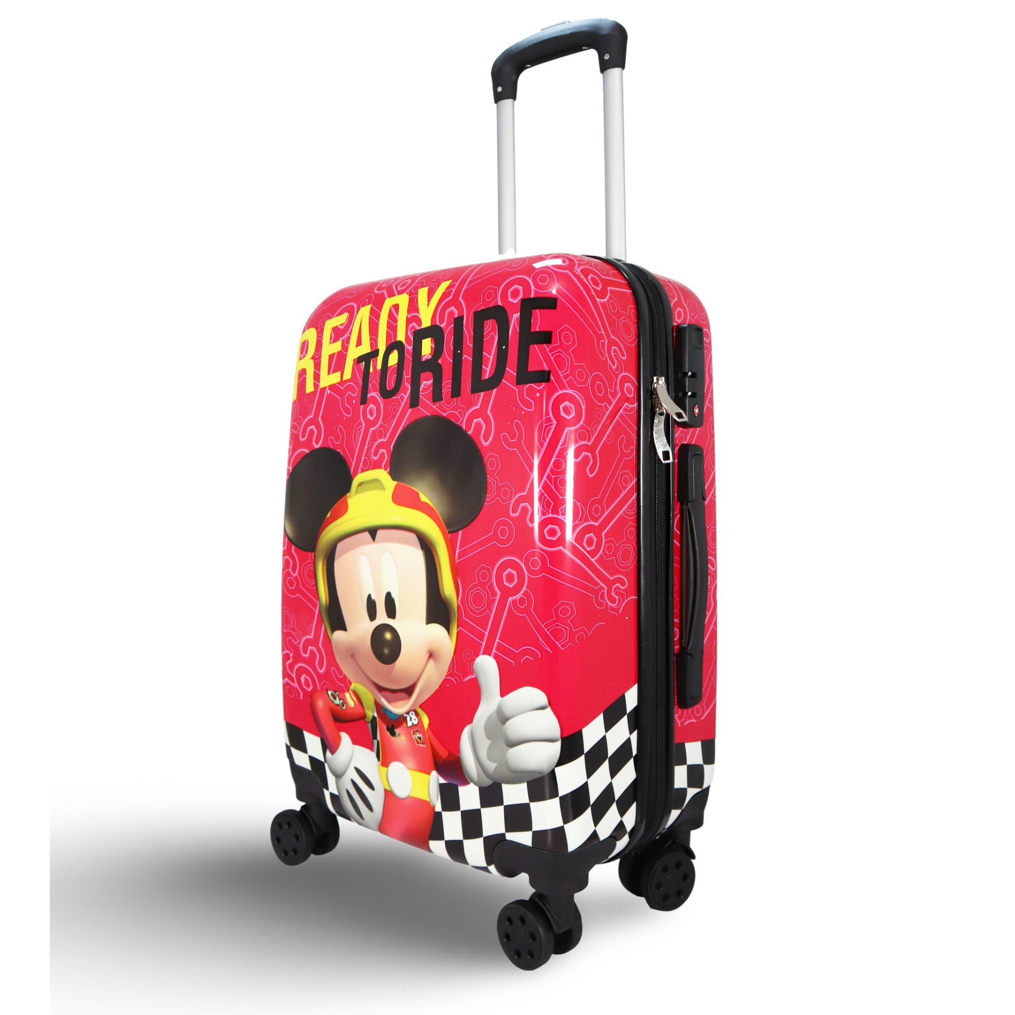 Disney Koffer Disney Mickey Maus ABS Koffer Reisekoffer mit Schloss, 4 Rollen, 55 x 40 x 20 cm