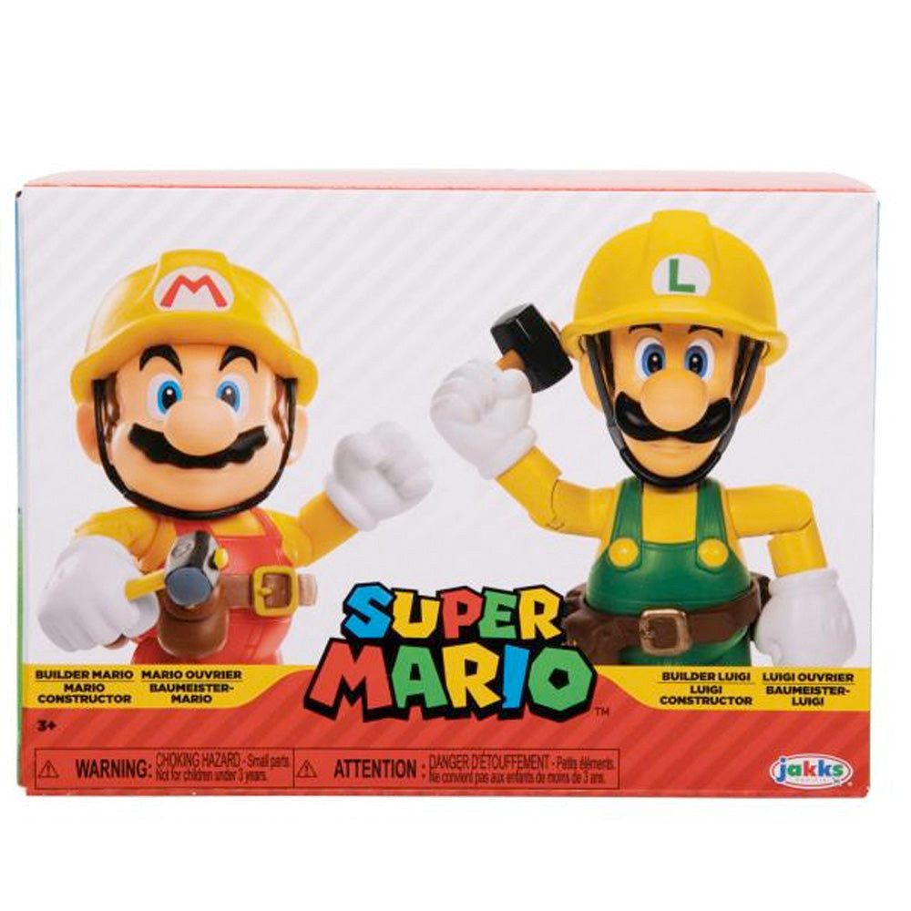 Nintendo Spielfigur Nintendo Super Mario Figuren 2er-Pack: Mario & Luigi Maker, 10cm