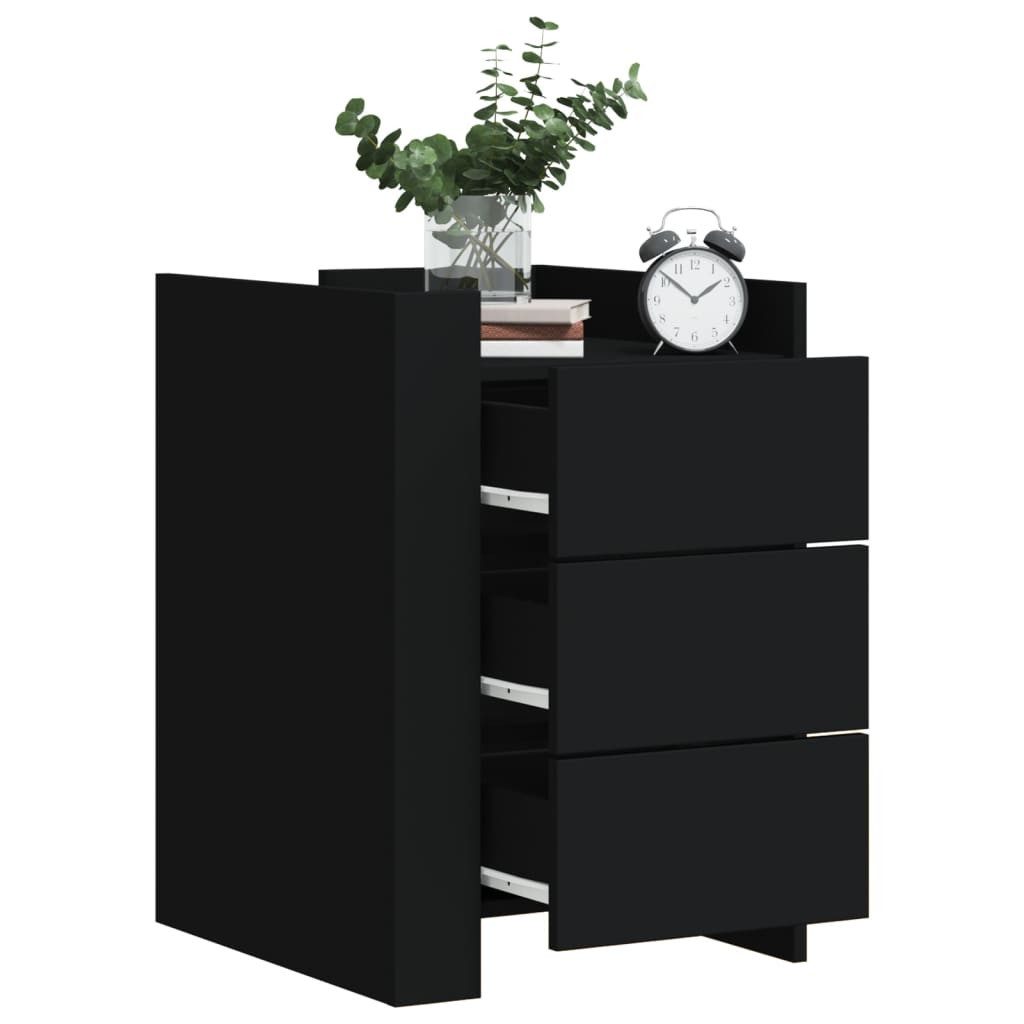 Nachttisch Holzwerkstoff 45 x 50 x 65 cm Schwarz