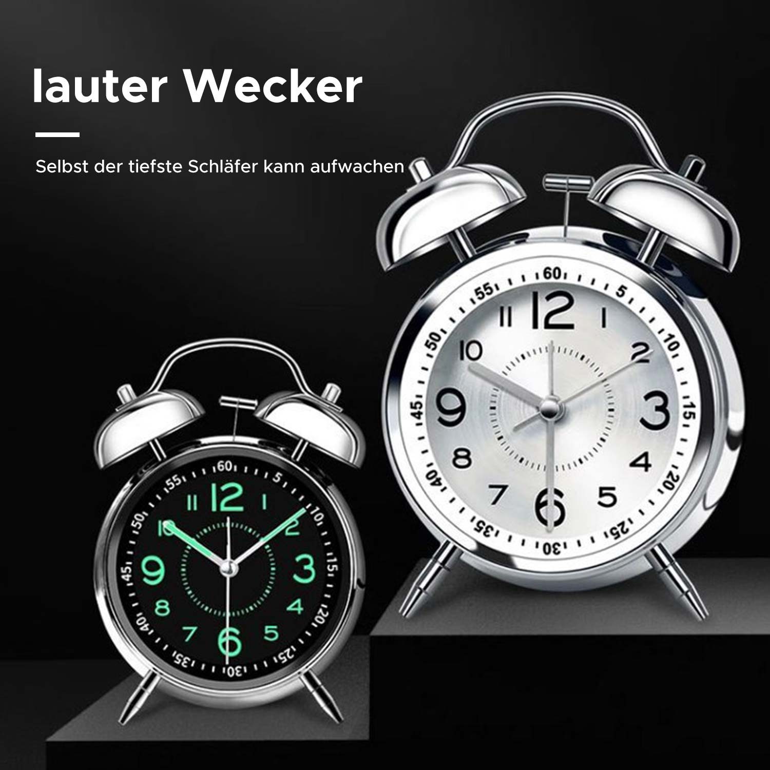 Refttenw Wecker Quarzwecker Retro doppelglockenwecker mit günstig online kaufen