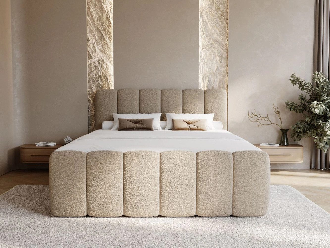 GrainGold Boxspringbett mit Bettkästen CLOUD, Modern günstig online kaufen