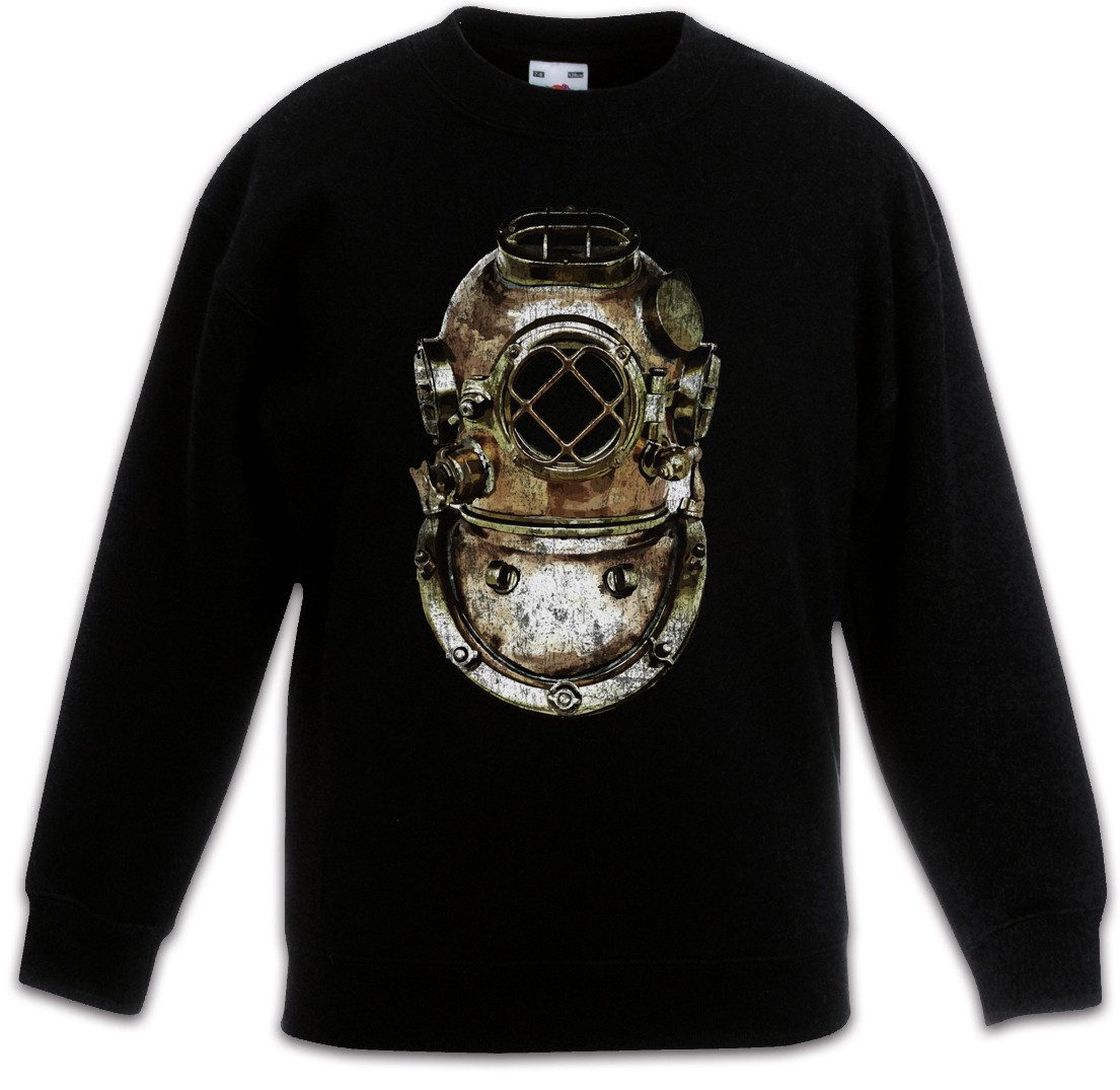 Sweatshirt Diver Helmet Kinderpullover Taucher Nautical Tattoo Tauchschule