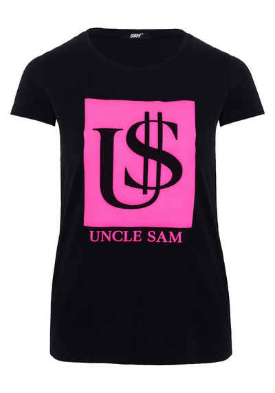 Uncle Sam Print-Shirt mit auffälligem Logo-Druck
