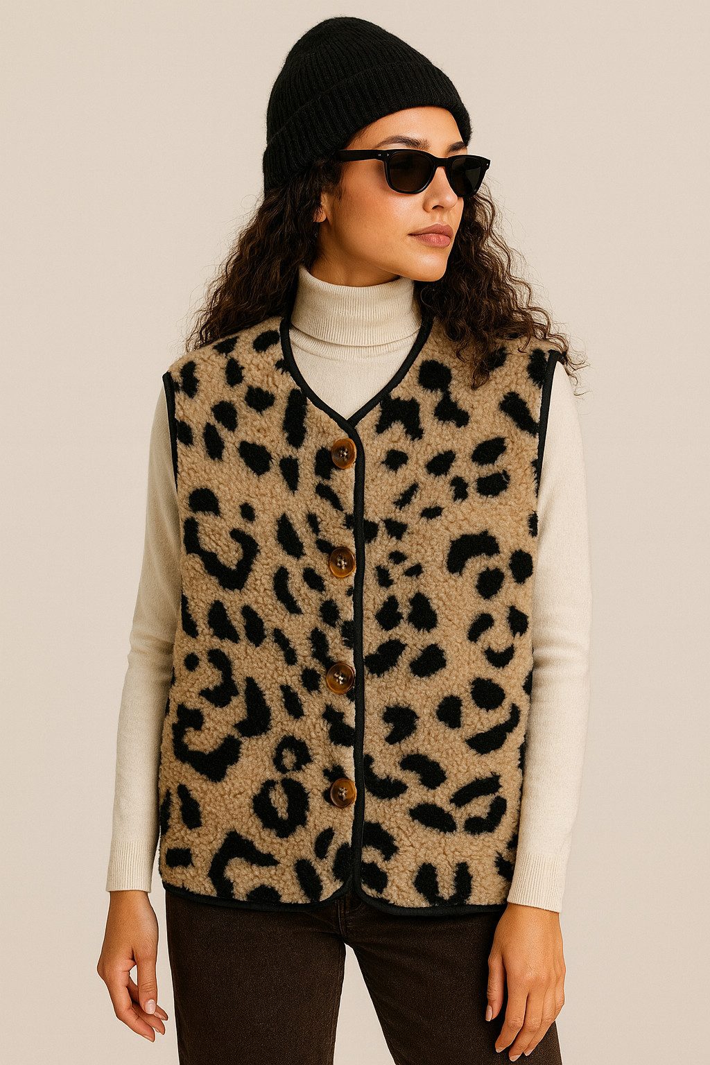 May Gem Kurzweste Damen Weste Leo Look günstig online kaufen