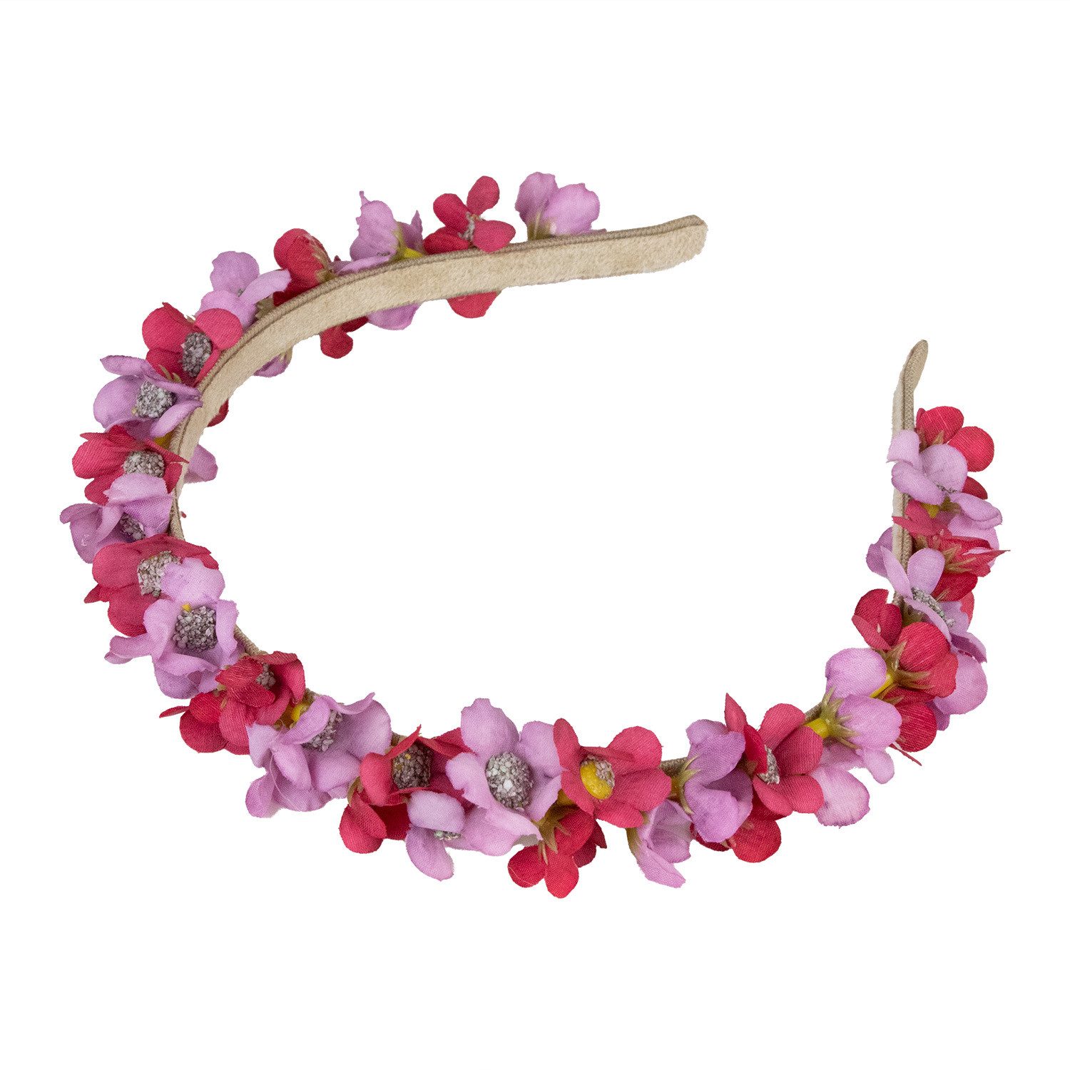 Trachtenland Haarreif Blumen Haarreif "Elfe" - Schmaler Blütenkranz Haarschmuck Hochzeit